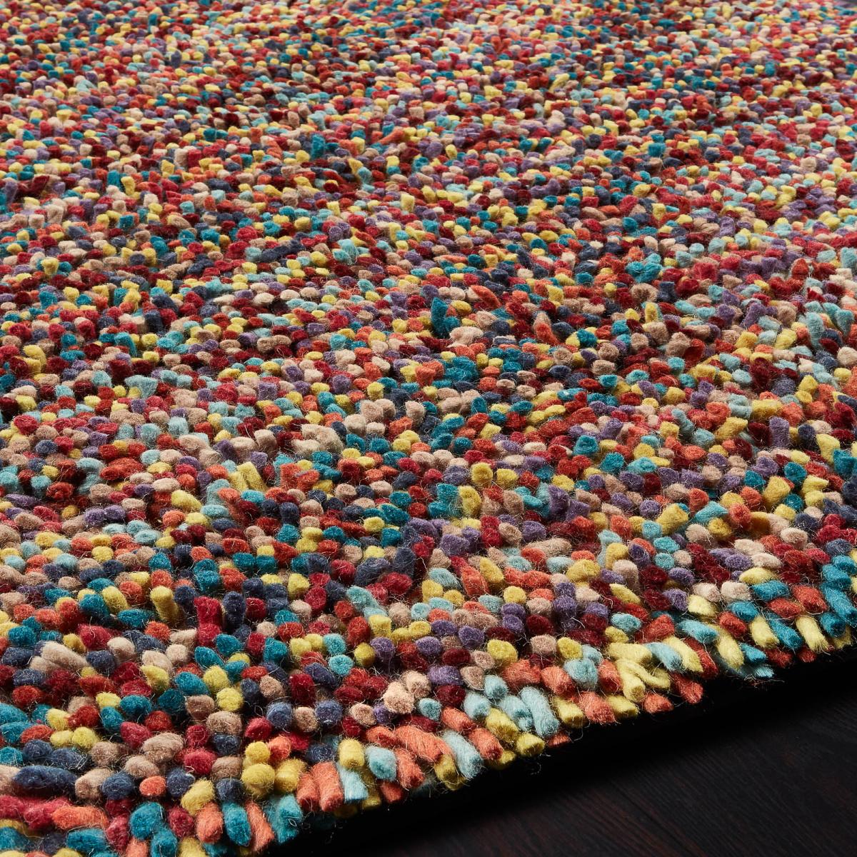 Rocks Shaggy Multi-coloured Rugs in Multi 80x150cm – image 2