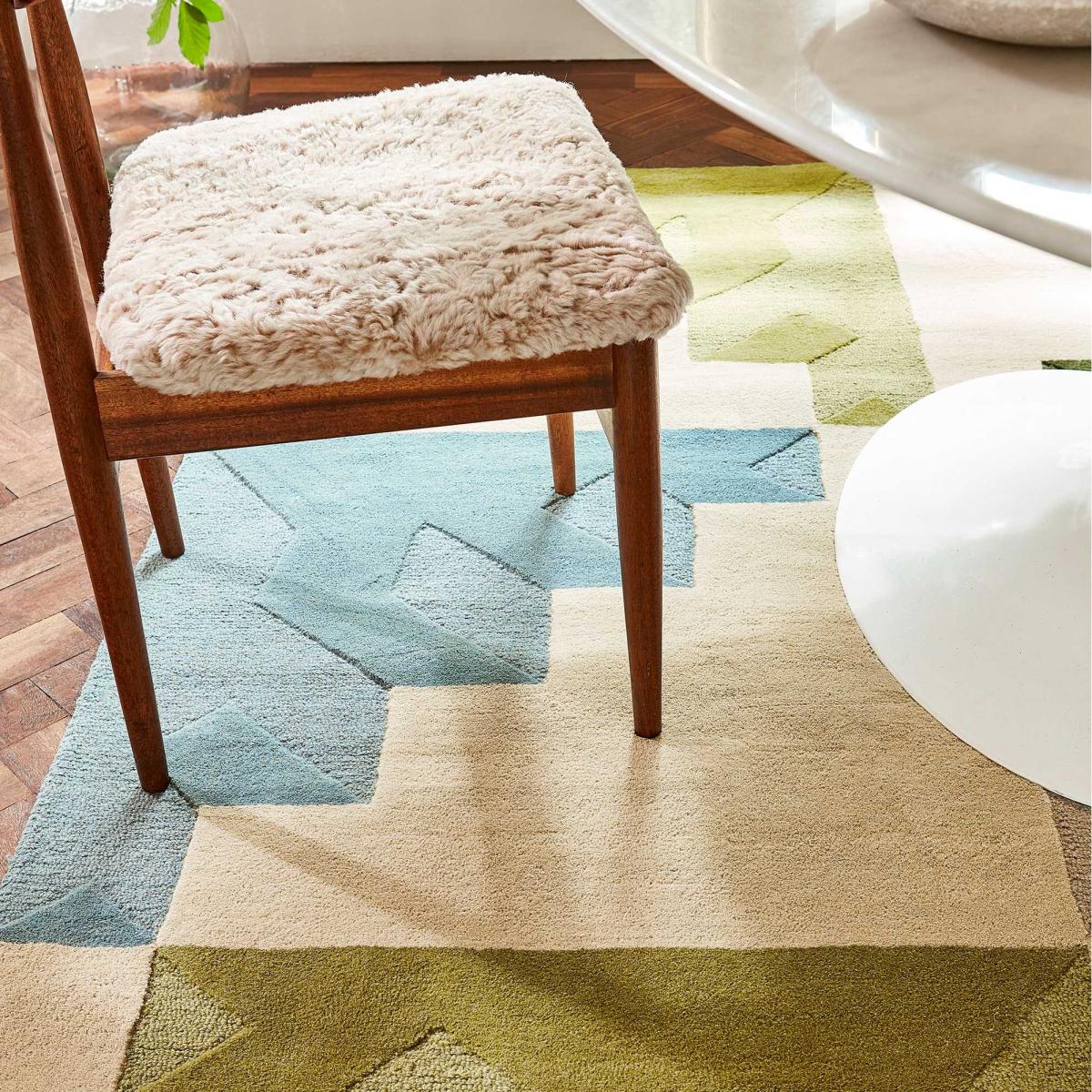 Mehari Geometric Wool Rugs 140107 Lime by Harlequin – image 2