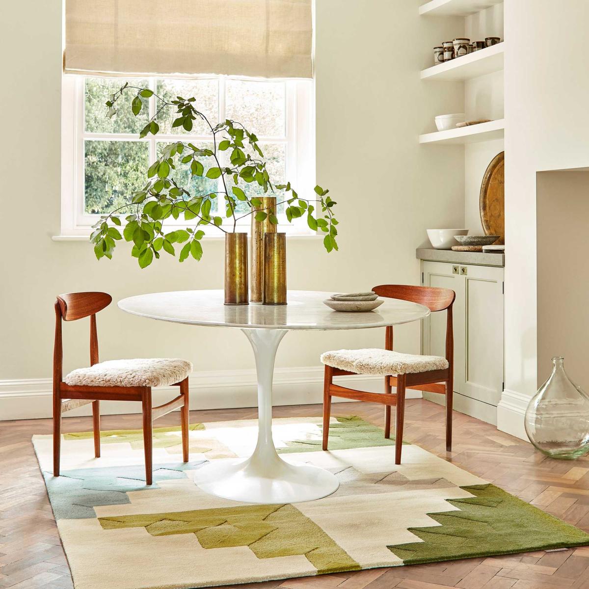 Mehari Geometric Wool Rugs 140107 Lime by Harlequin – image 1