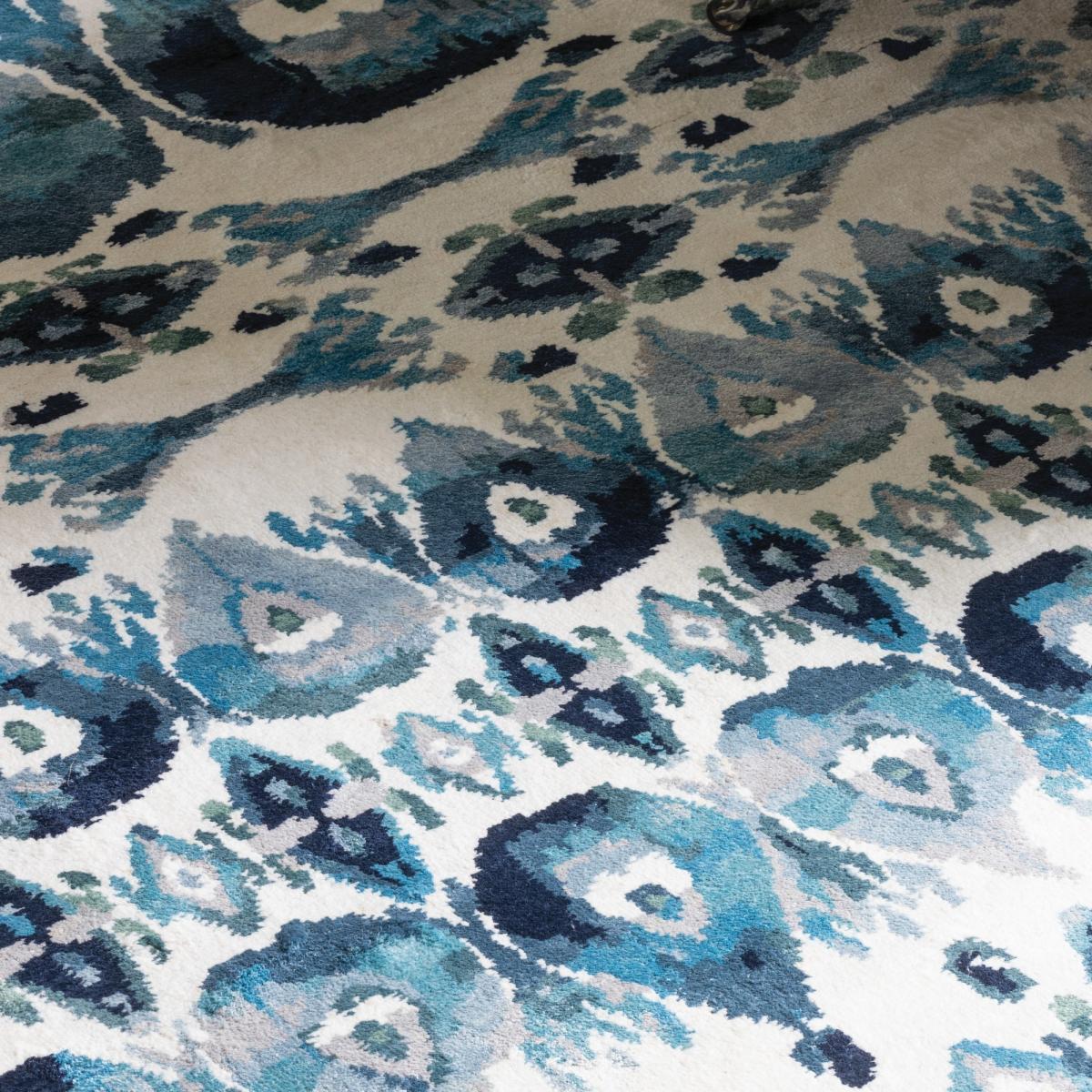 Imaza Abstract Bamboo Rug By William Yeoward in Ocean Blue300x425cm – image 3