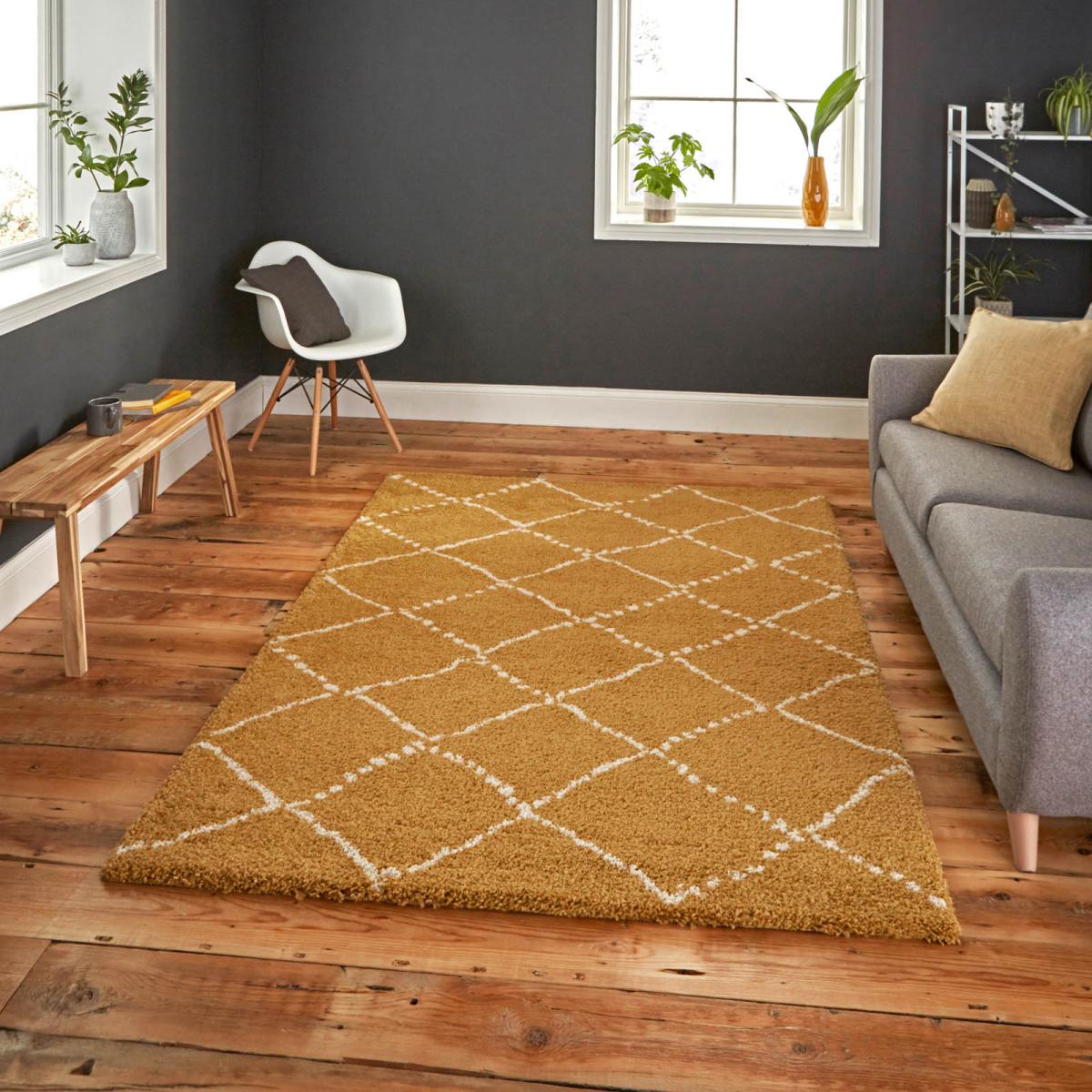 Royal Nomadic 5413 Boho Rugs in Yellow 120x170cm – image 1