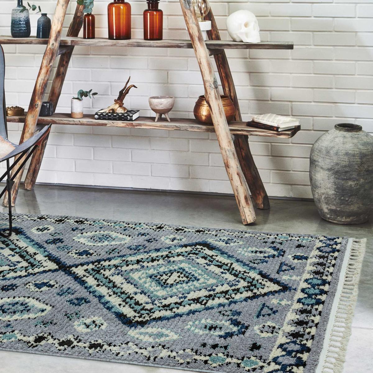 Cyrus Ines Nomadic Boho Rugs in CY08 Blue – image 1