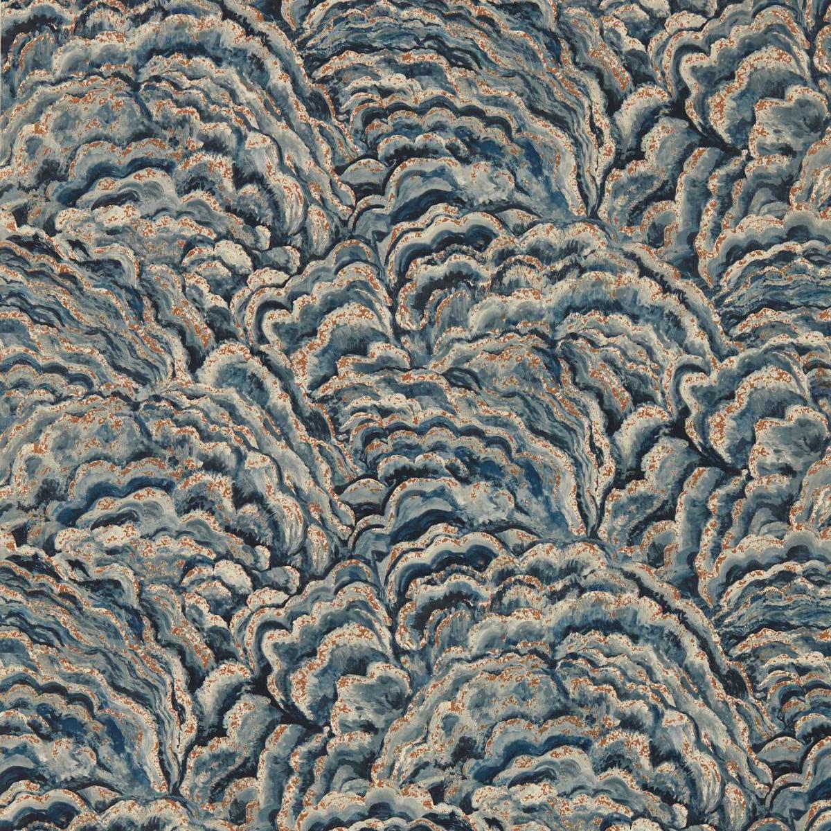 Lumino Wallpaper W0142 04 by Clarke and Clarke in Midnight Copper Roll