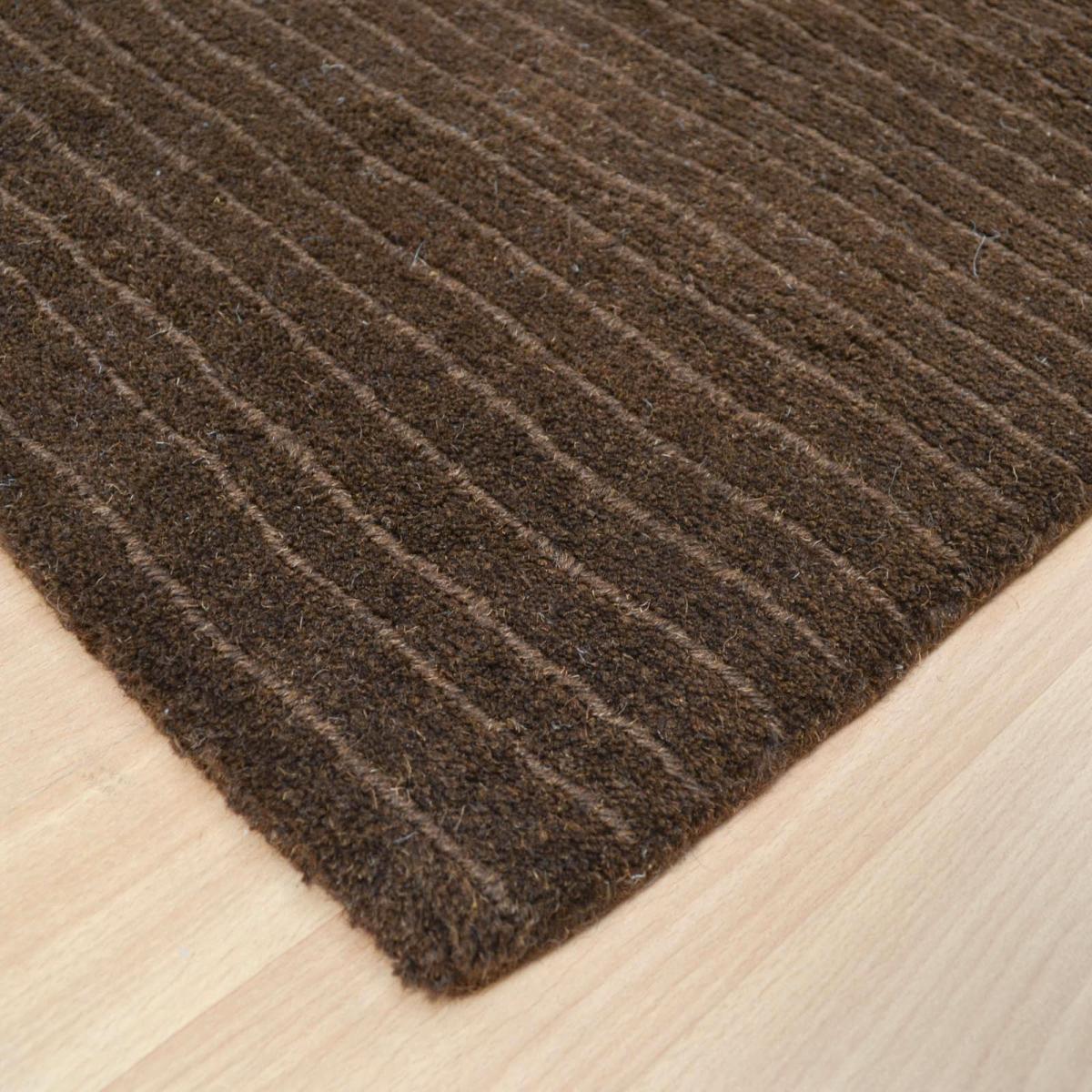 Pinstripe Rugs DT01 in Chocolate – image 2