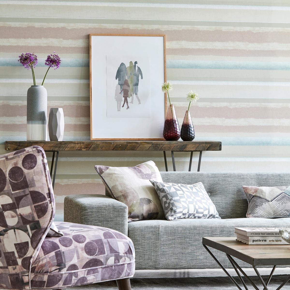 Rene Wallpaper 111676 by Harlequin in Blush Steel Grey&nbsp;Roll – image 2