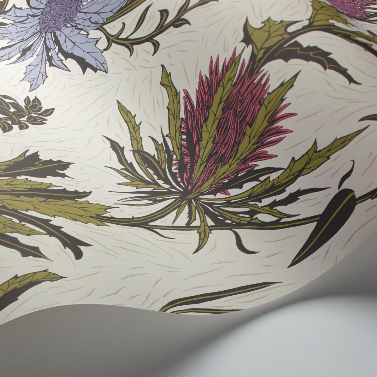 Thistle Wallpaper 14044 by Cole & Son in Lilac Cerise Roll – image 2