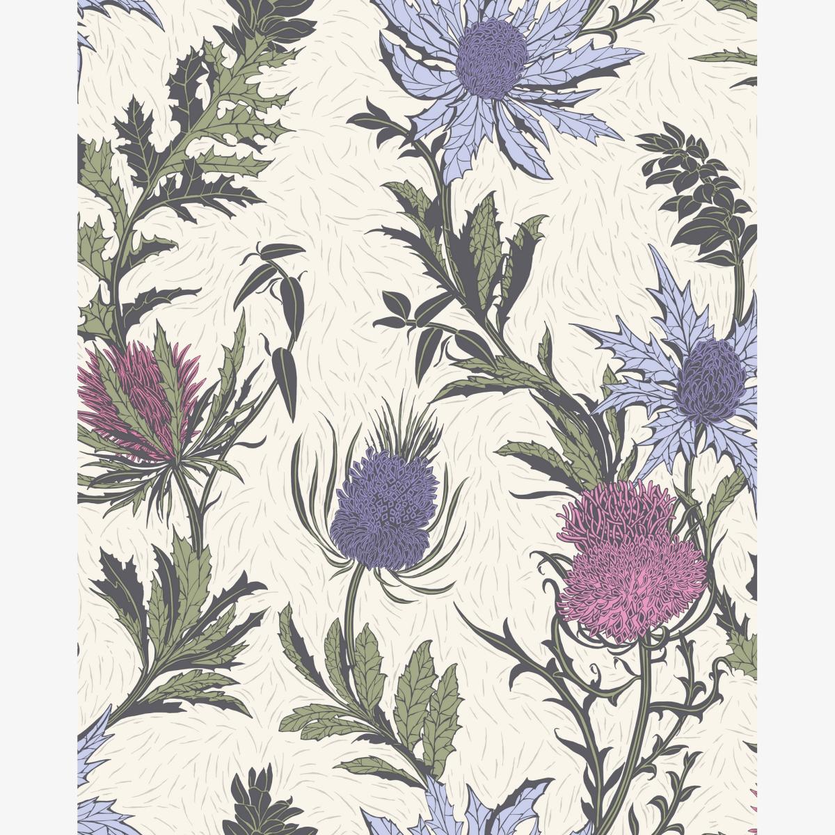 Thistle Wallpaper 14044 by Cole & Son in Lilac Cerise Roll – image 1