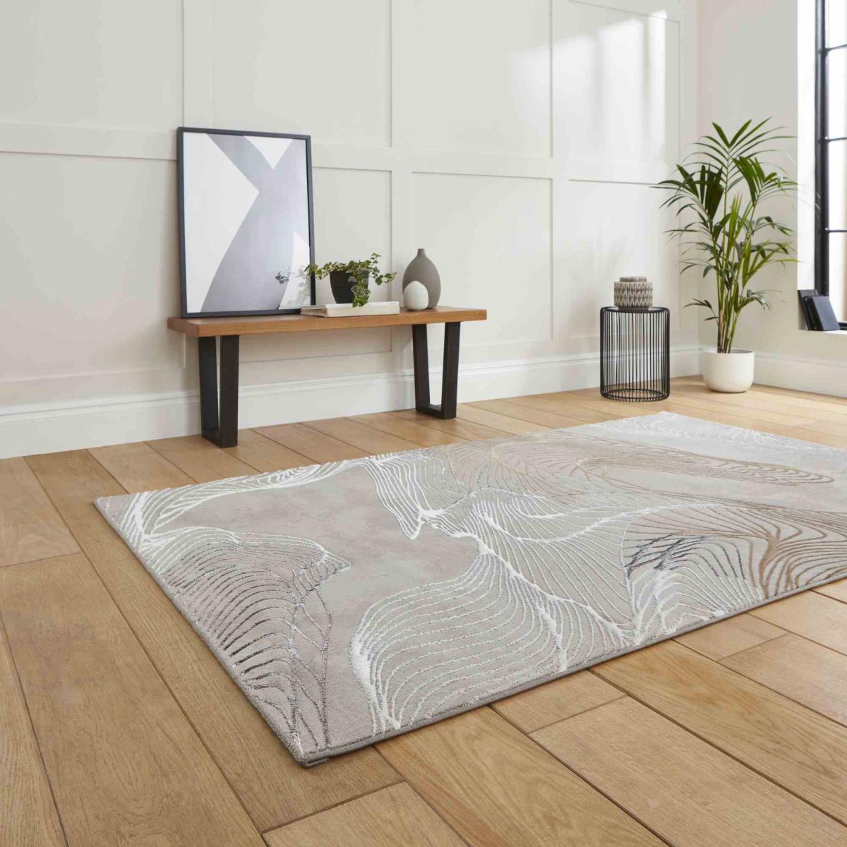 Creation 50054 Abstract Rugs in Grey Ivory White120x170cm – image 2