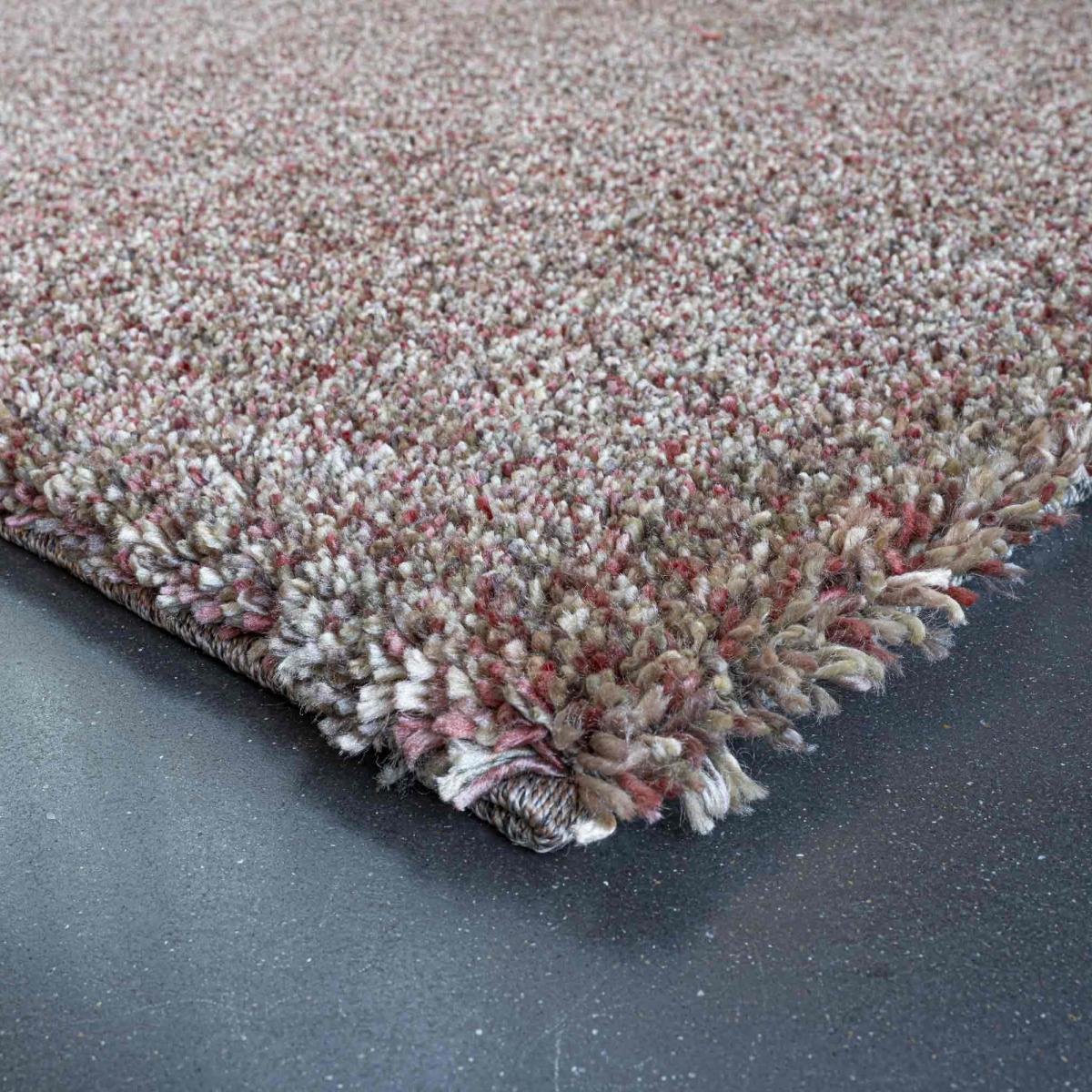 Coral Modern Speckled Shaggy Rugs 24001 1121 in Red240x340cm – image 4