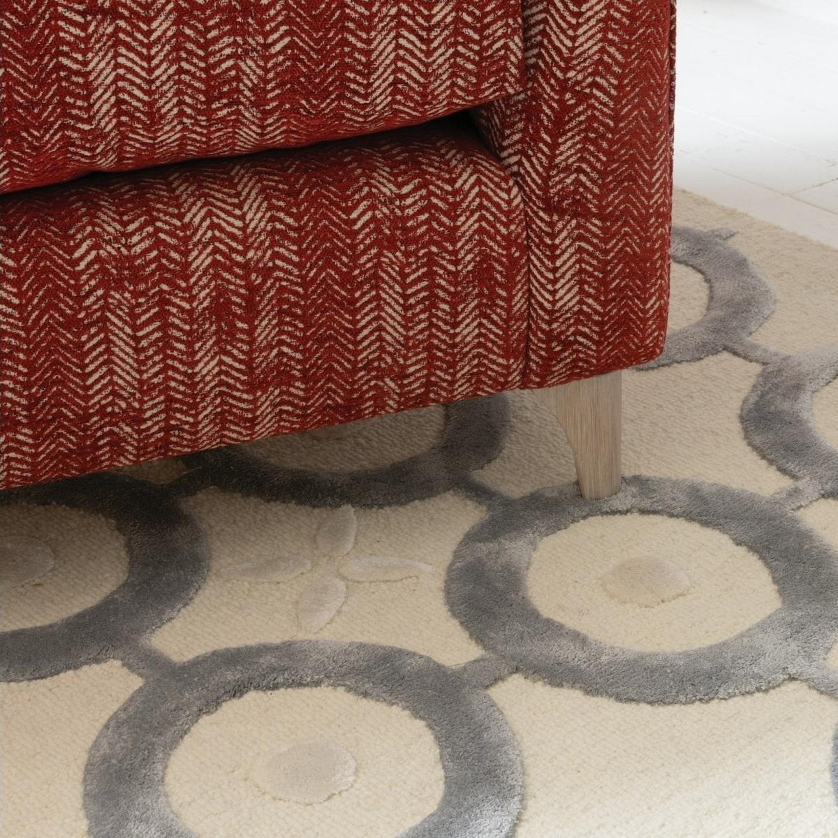 Madoka Geometric Wool Rug By William Yeoward in Cloud Grey300x425cm – image 4