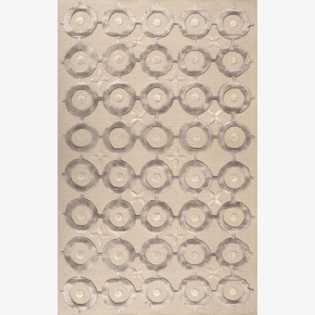 Madoka Geometric Wool Rug By William Yeoward in Cloud Grey300x425cm – image 1