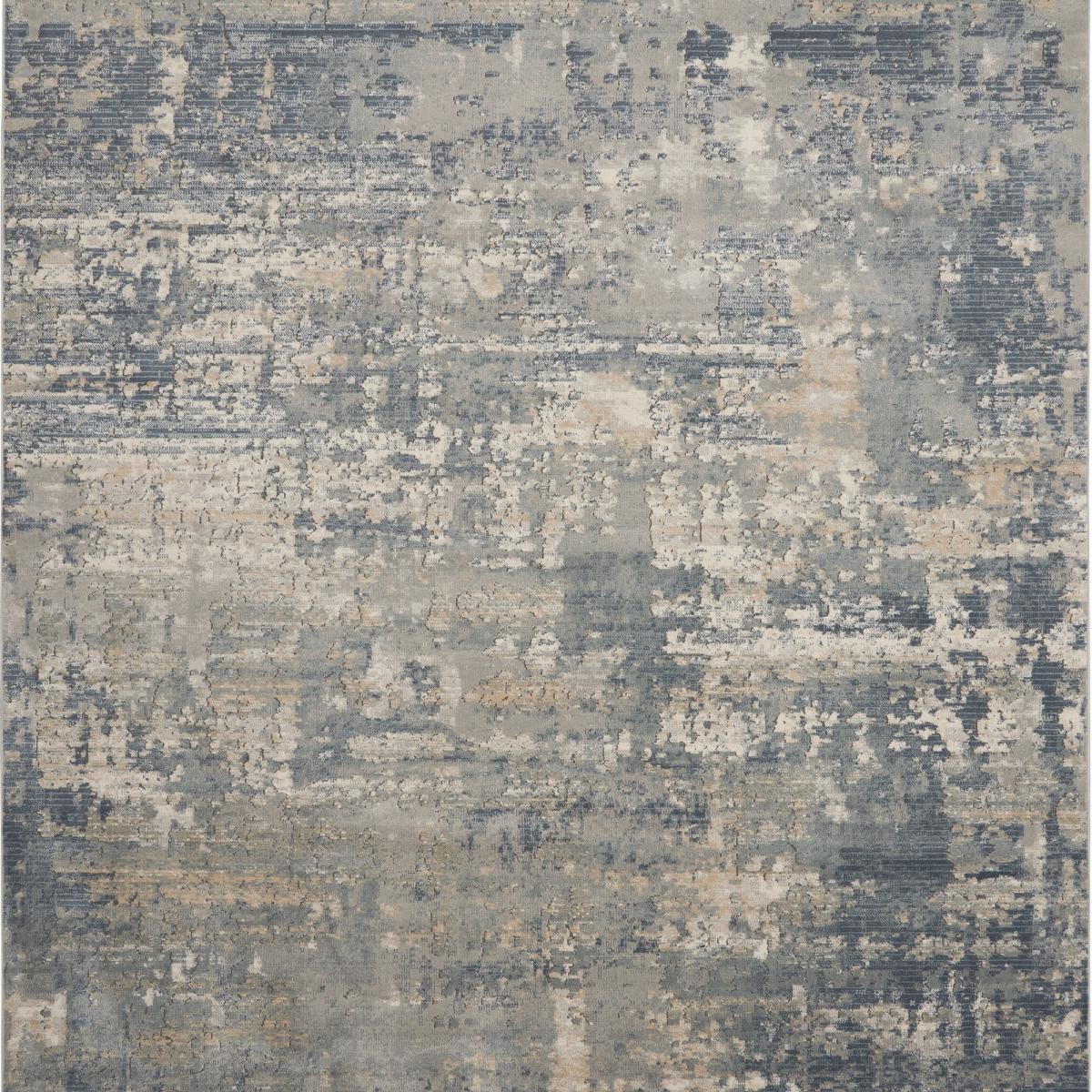 Quarry QUA04 Abstract Distressed Runner Rugs in Grey Beige 66x229cm – image 2