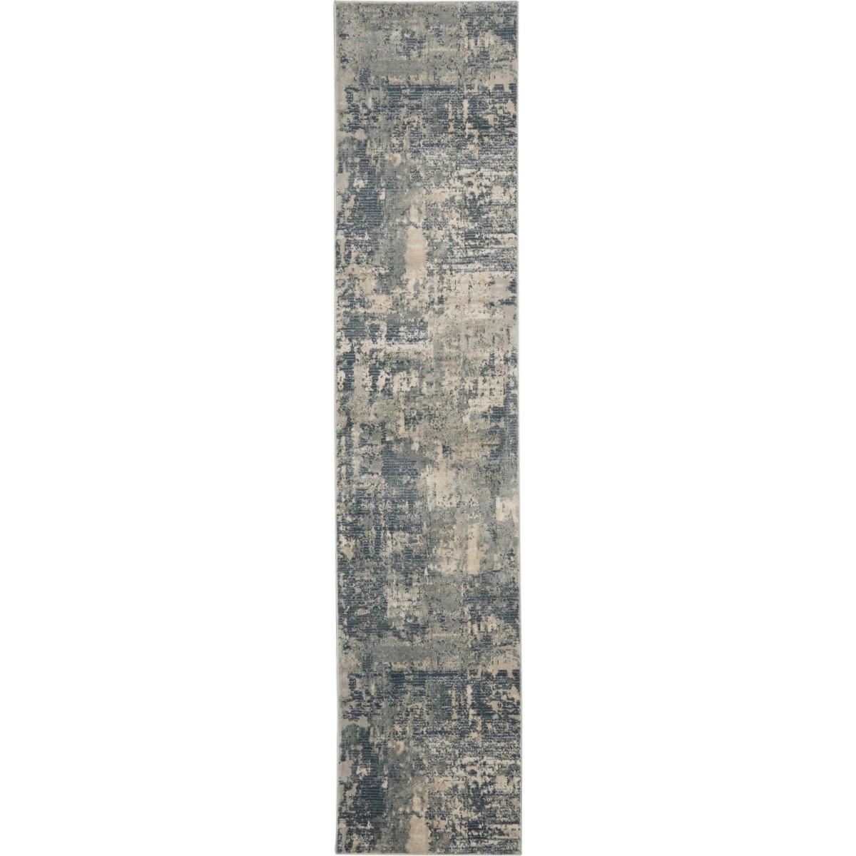 Quarry QUA04 Abstract Distressed Runner Rugs in Grey Beige 66x229cm – image 3