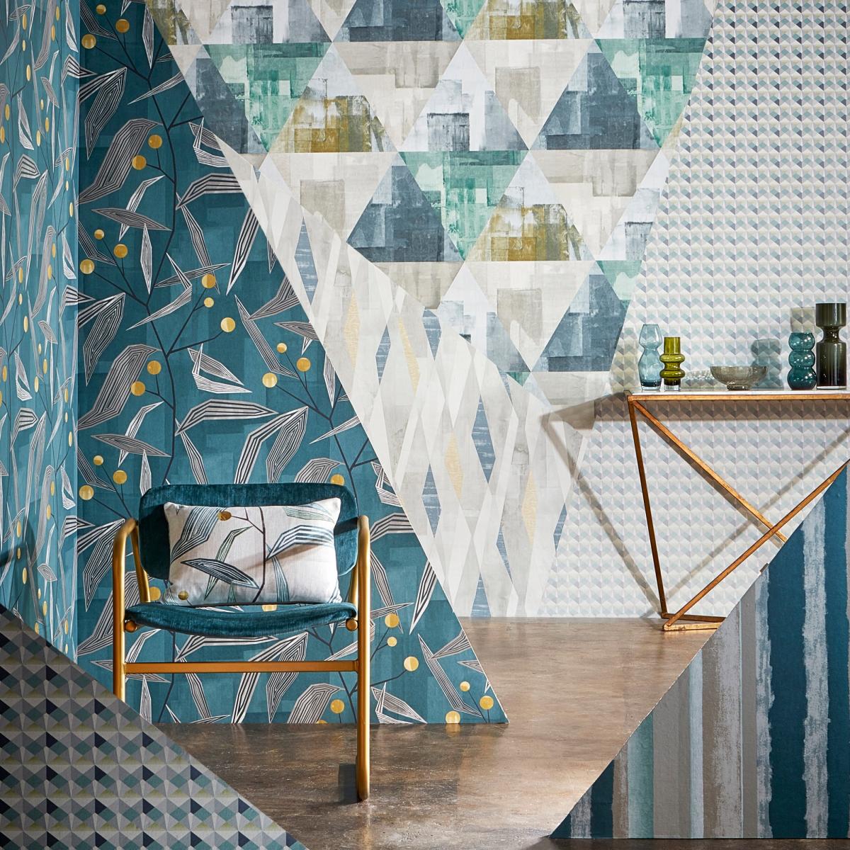 Geodesic Wallpaper 111700 by Harlequin in Emerald Linden Green&nbsp;Roll – image 2