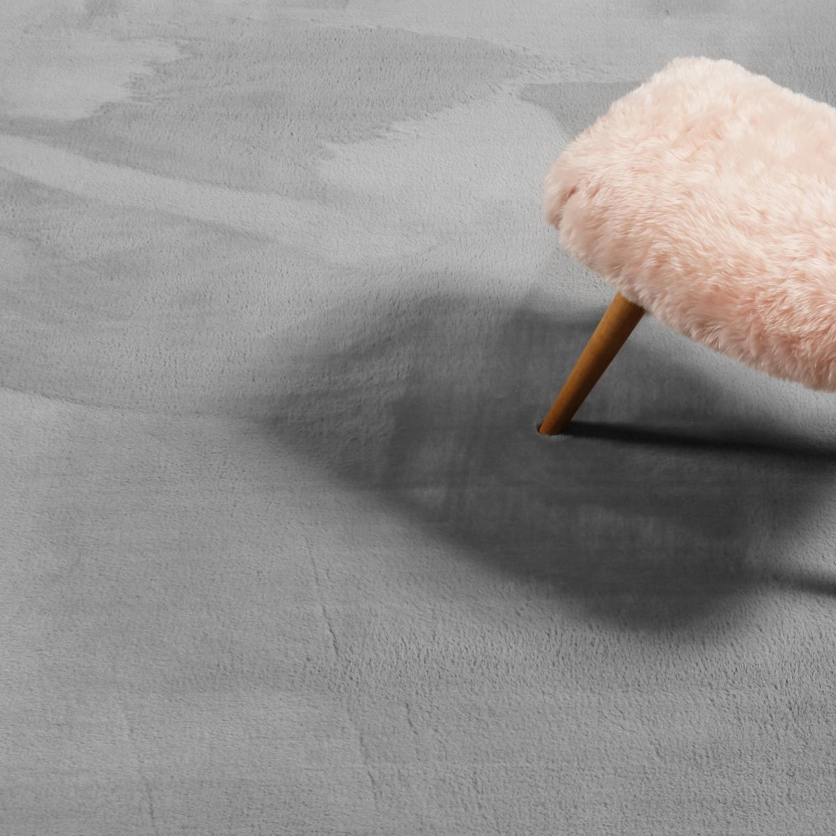 Alice Faux Fur Rugs 4377 03 by Esprit in Grey – image 2