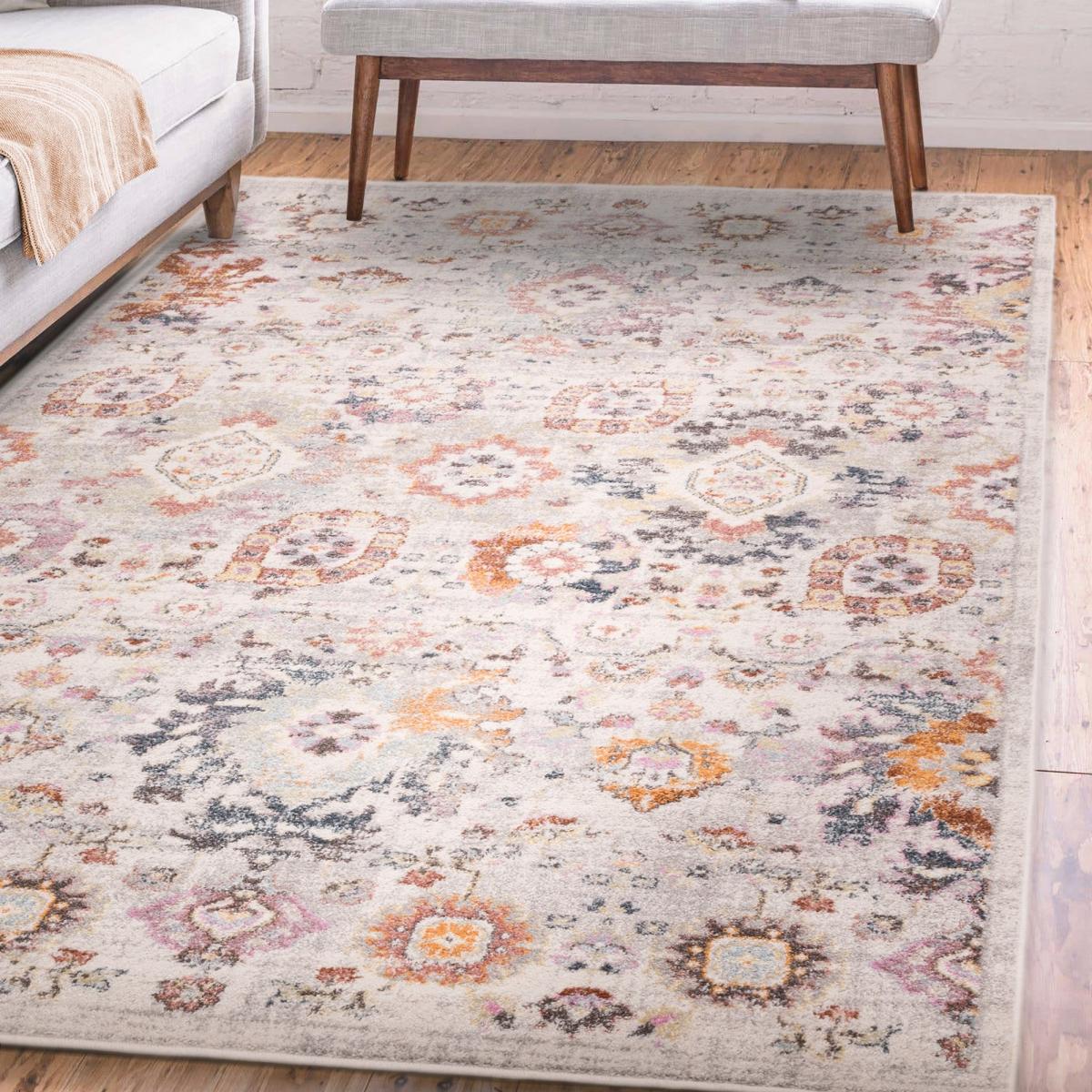 Flores Mina FR02 Traditional Persian Floral Rugs in Multi – image 1