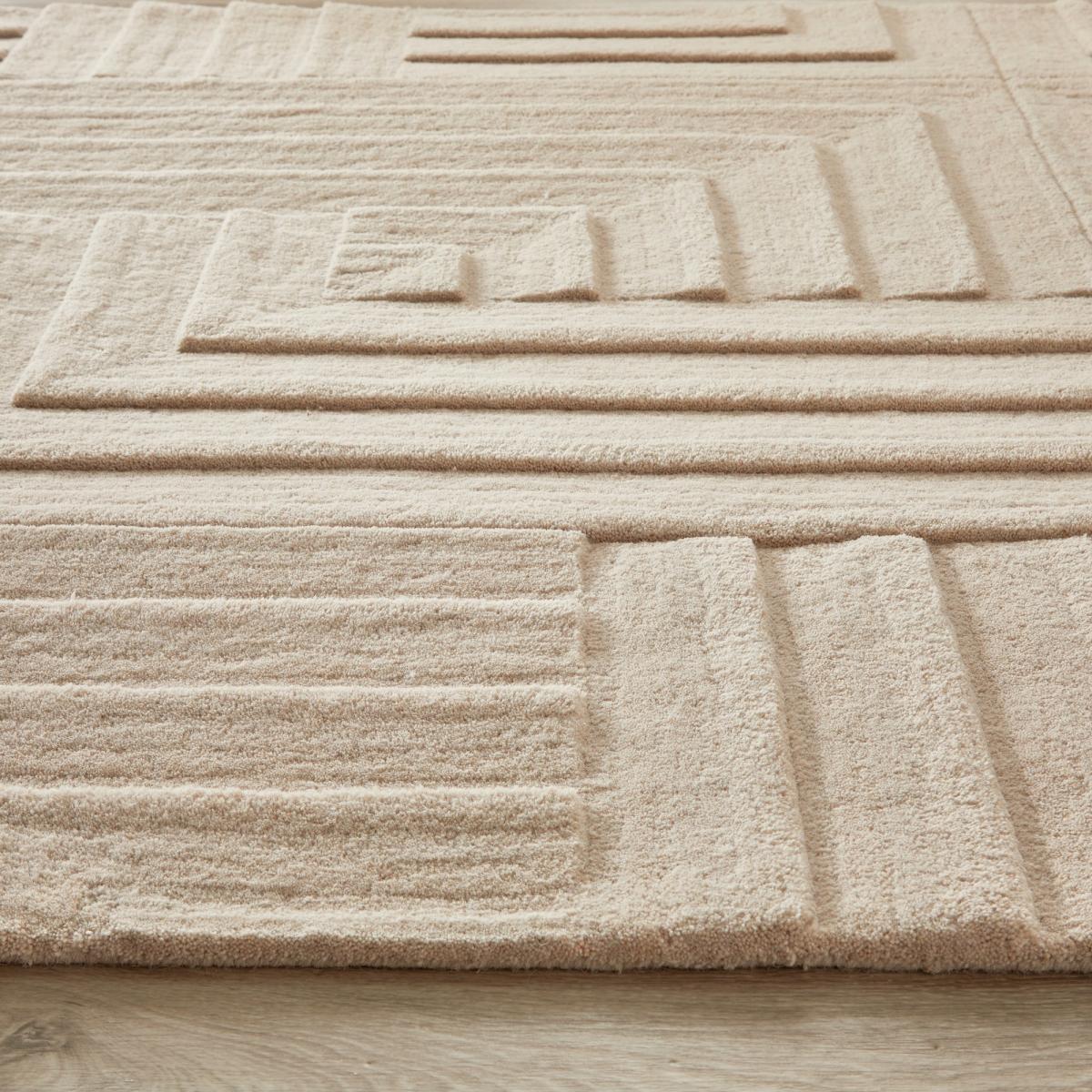 Maze Geometric Wool Rugs in Pumice Stone Grey 200x290cm – image 4