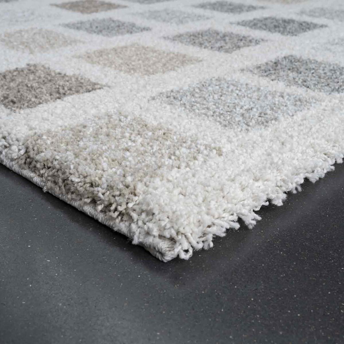 Mehari Chequered Modern Rugs 23345 6262 in Cream200x290cm – image 4