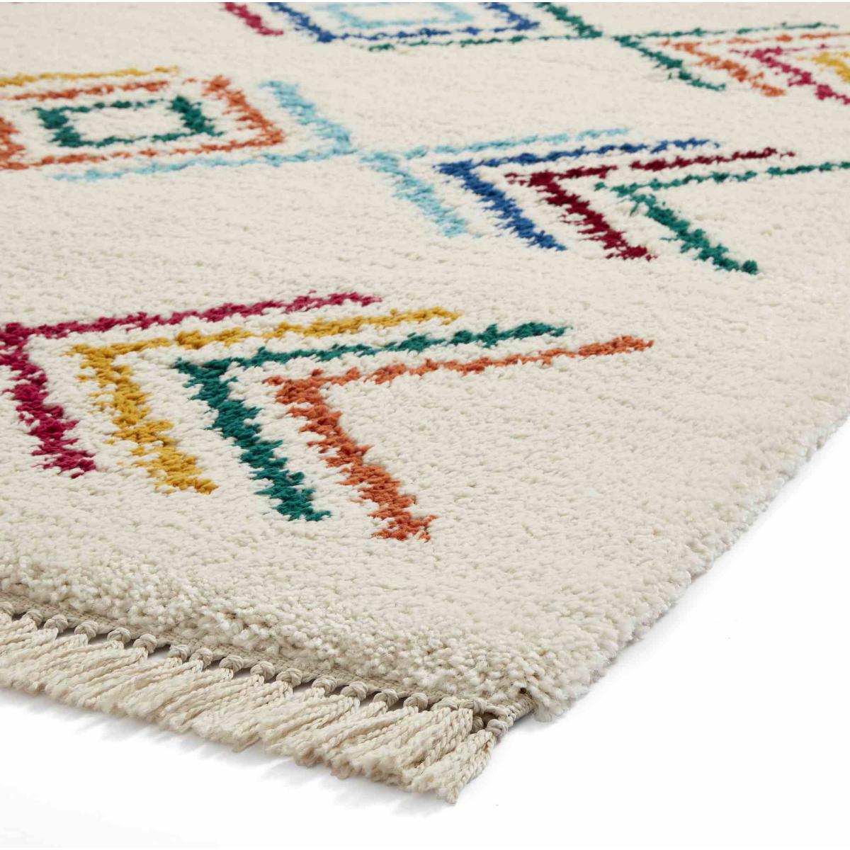 Boho C444 Moroccan Shaggy Rugs in Multicolour200x290cm – image 3