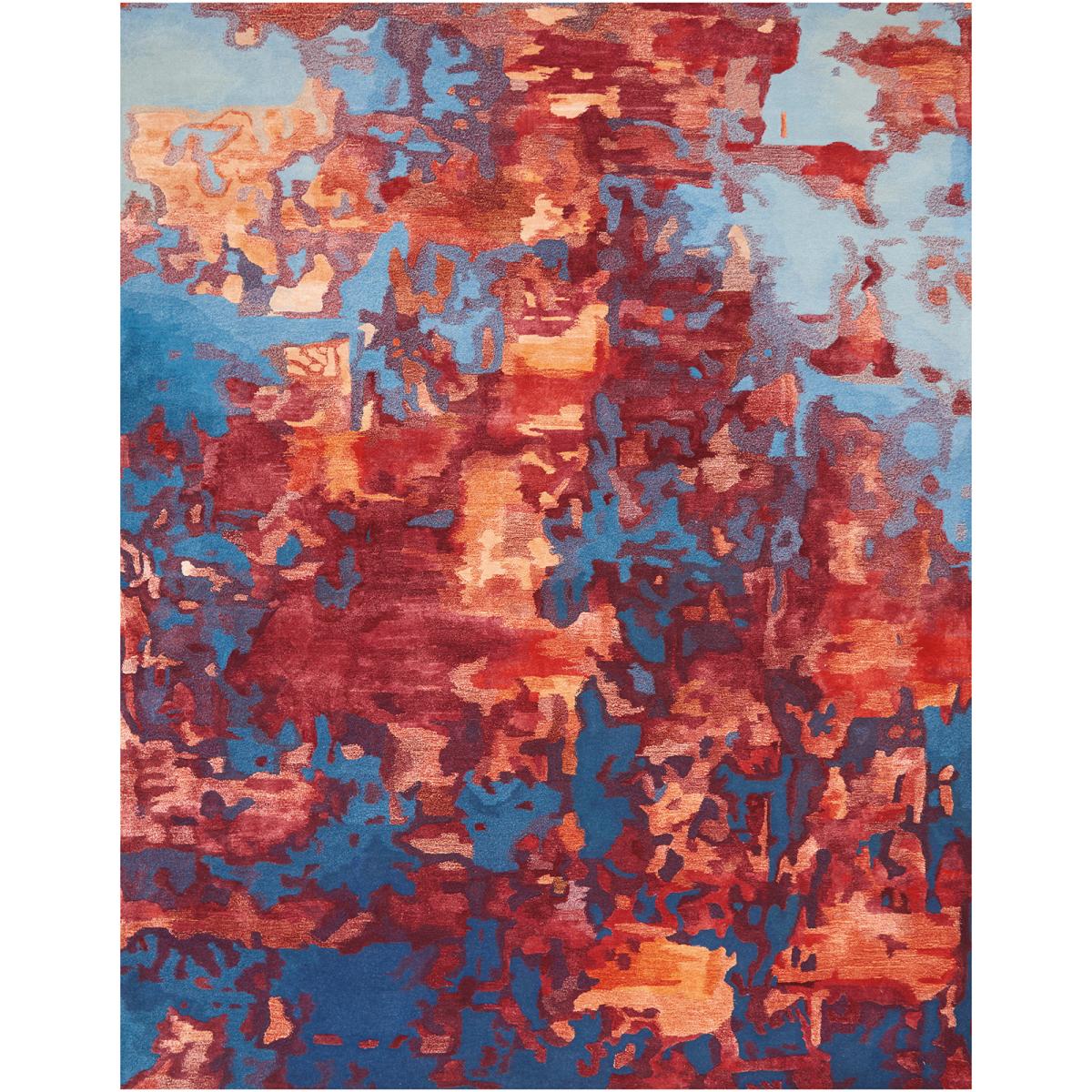Prismatic Modern Abstract Rugs in PRS13 Blue Flame Red by Nourison&nbsp;114x175cm – image 5