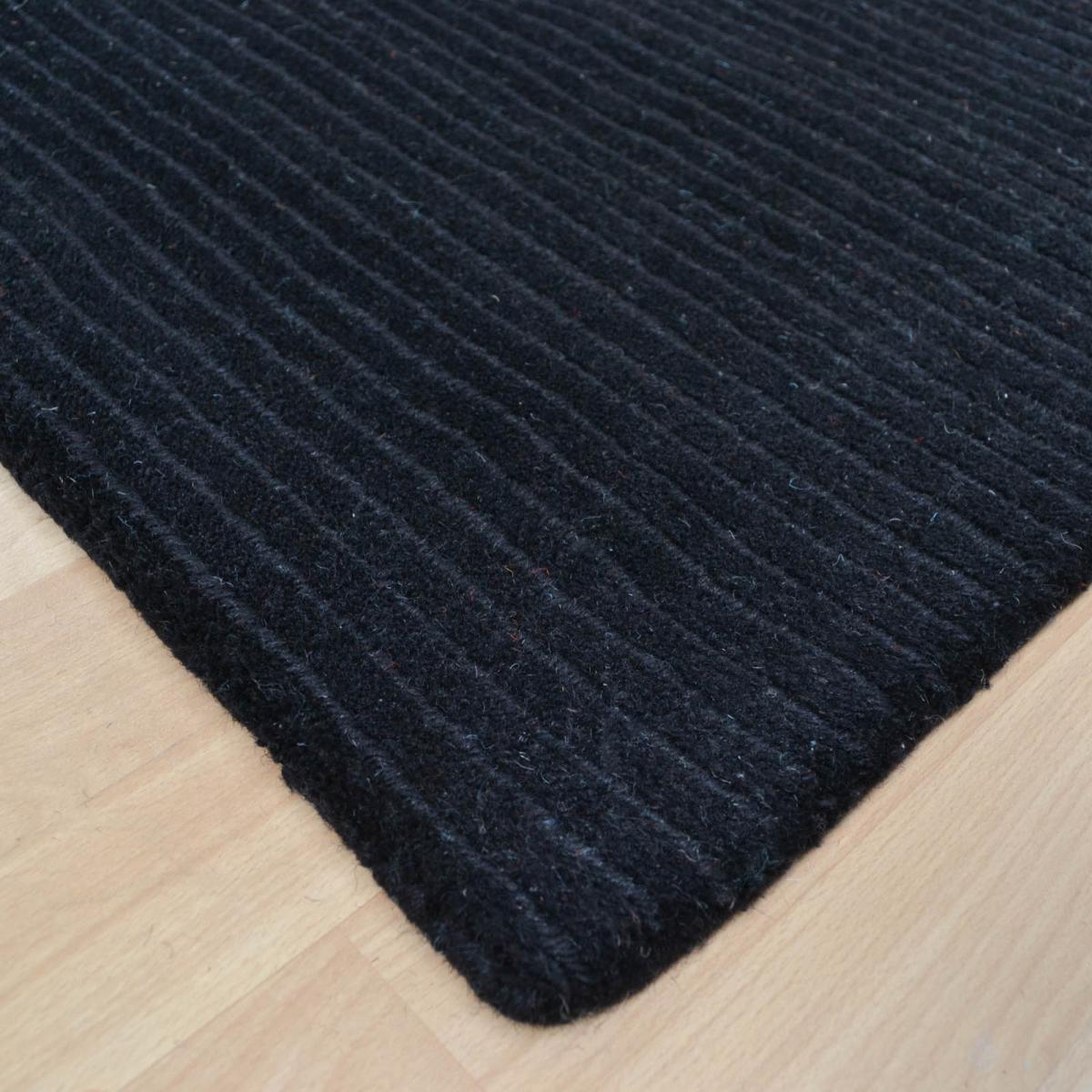 Pinstripe Rugs in Black – image 2