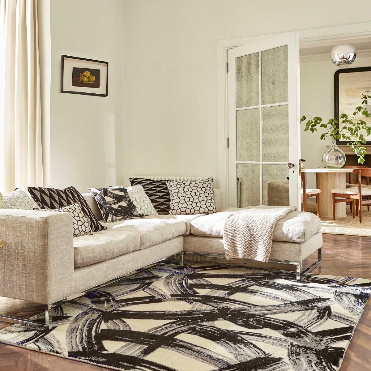 Thyphonic Contemporary Wool Rugs 140505 Onyx Black by Harlequin – image 1