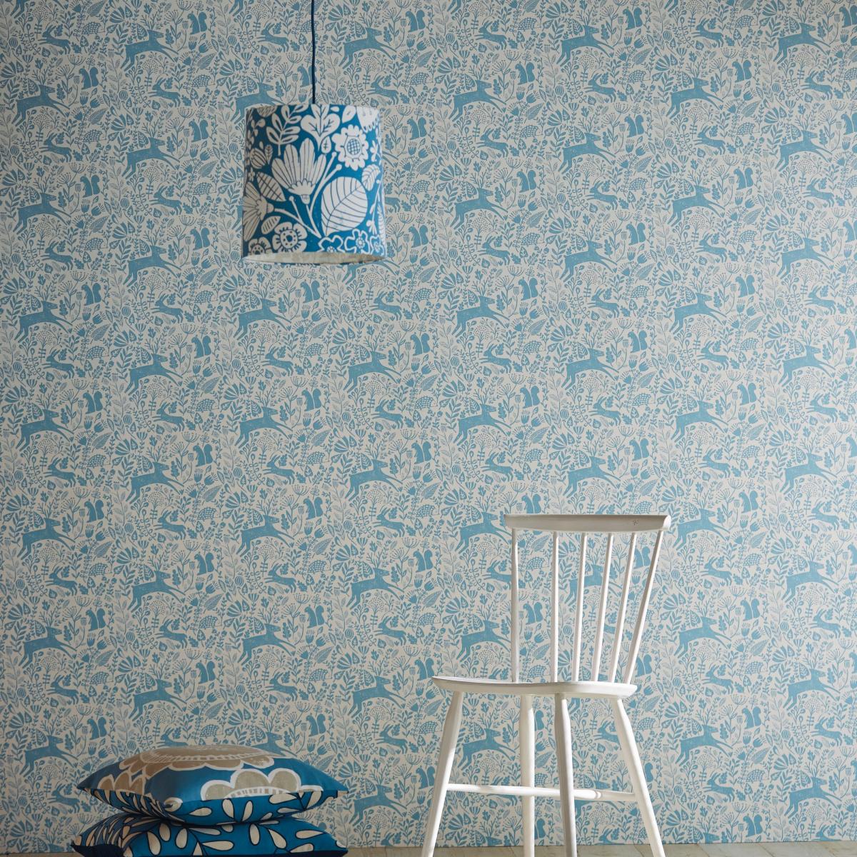 Kelda Wallpaper 111107 by Scion in Cobalt Blue Roll – image 1