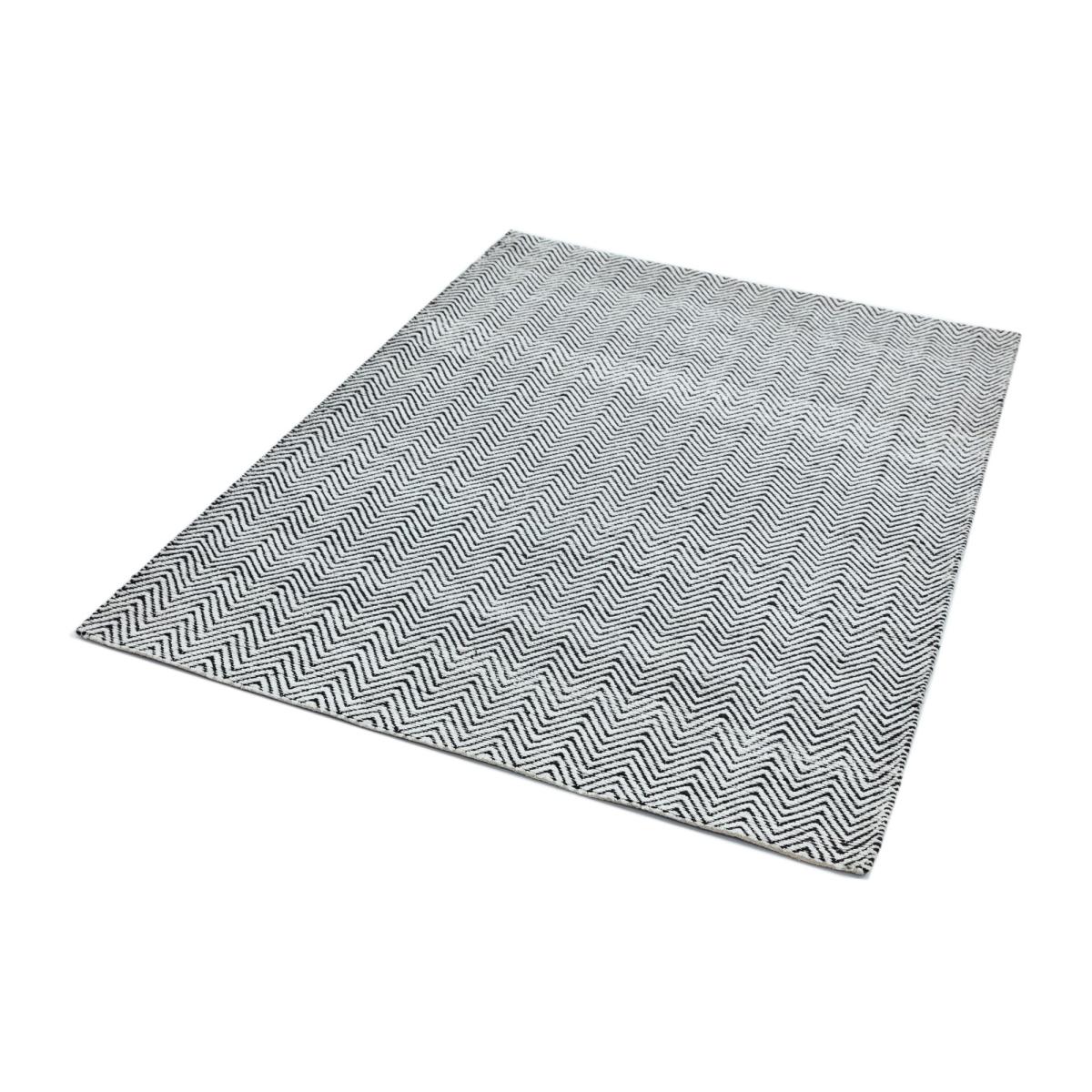 Ives Modern Chevron Zigzag Pattern Rugs in Black & White&nbsp;120x170cm – image 2