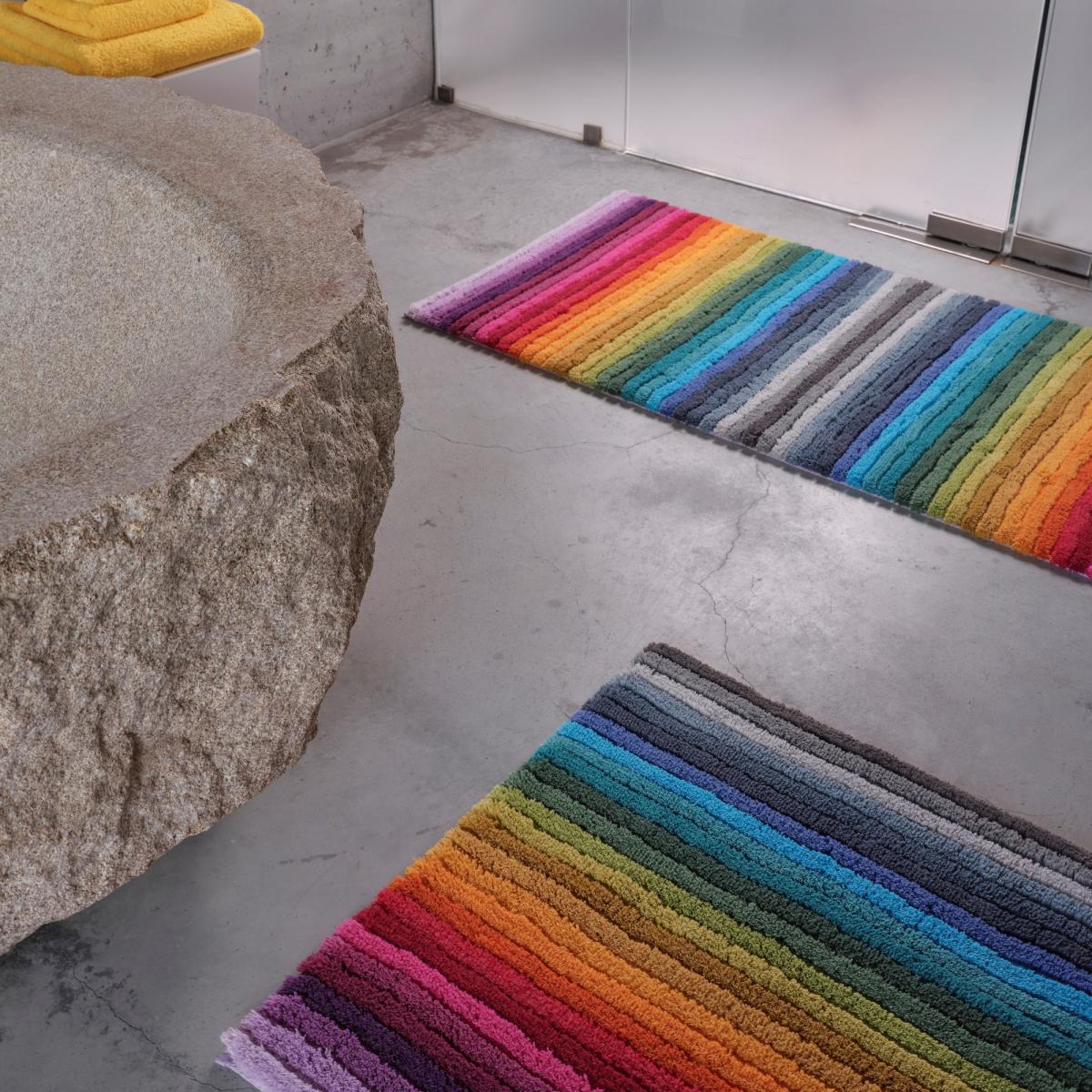 Luxury Larry Striped Bath Mat by Designer Abyss & Habidecor 70x75cm – image 2