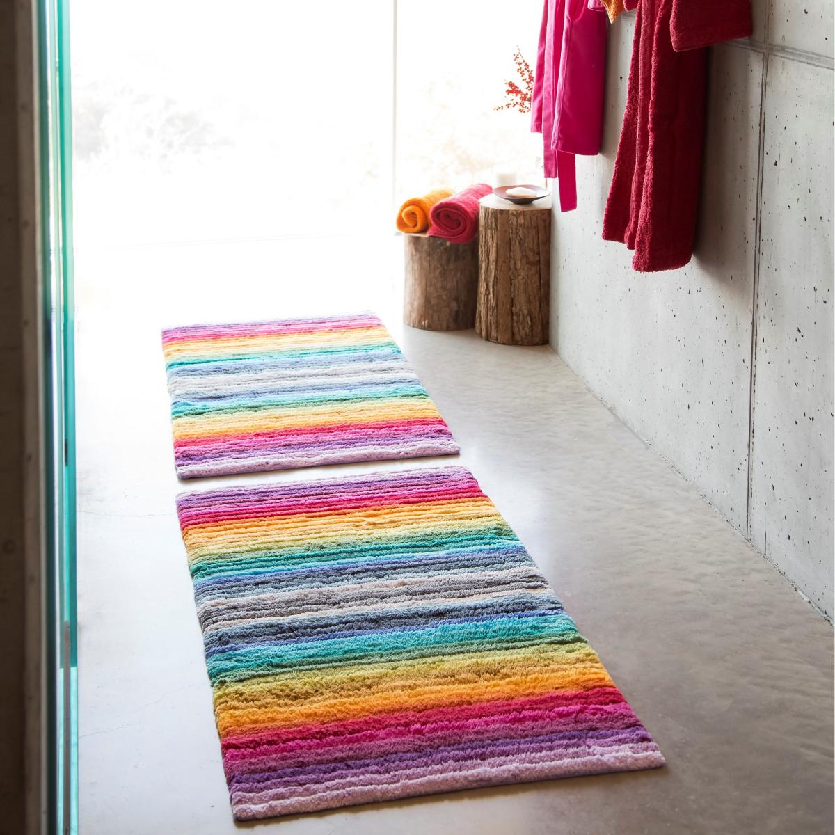 Luxury Larry Striped Bath Mat by Designer Abyss & Habidecor 70x75cm – image 3