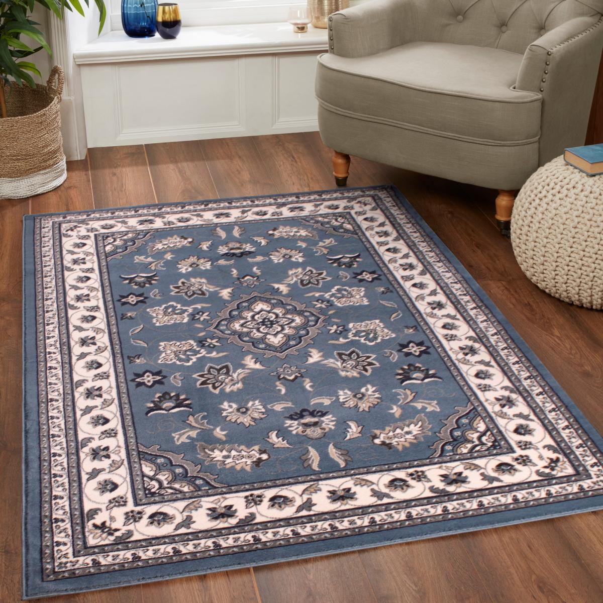 Sherborne Traditional Bordered Rugs in Blue200x290cm – image 2