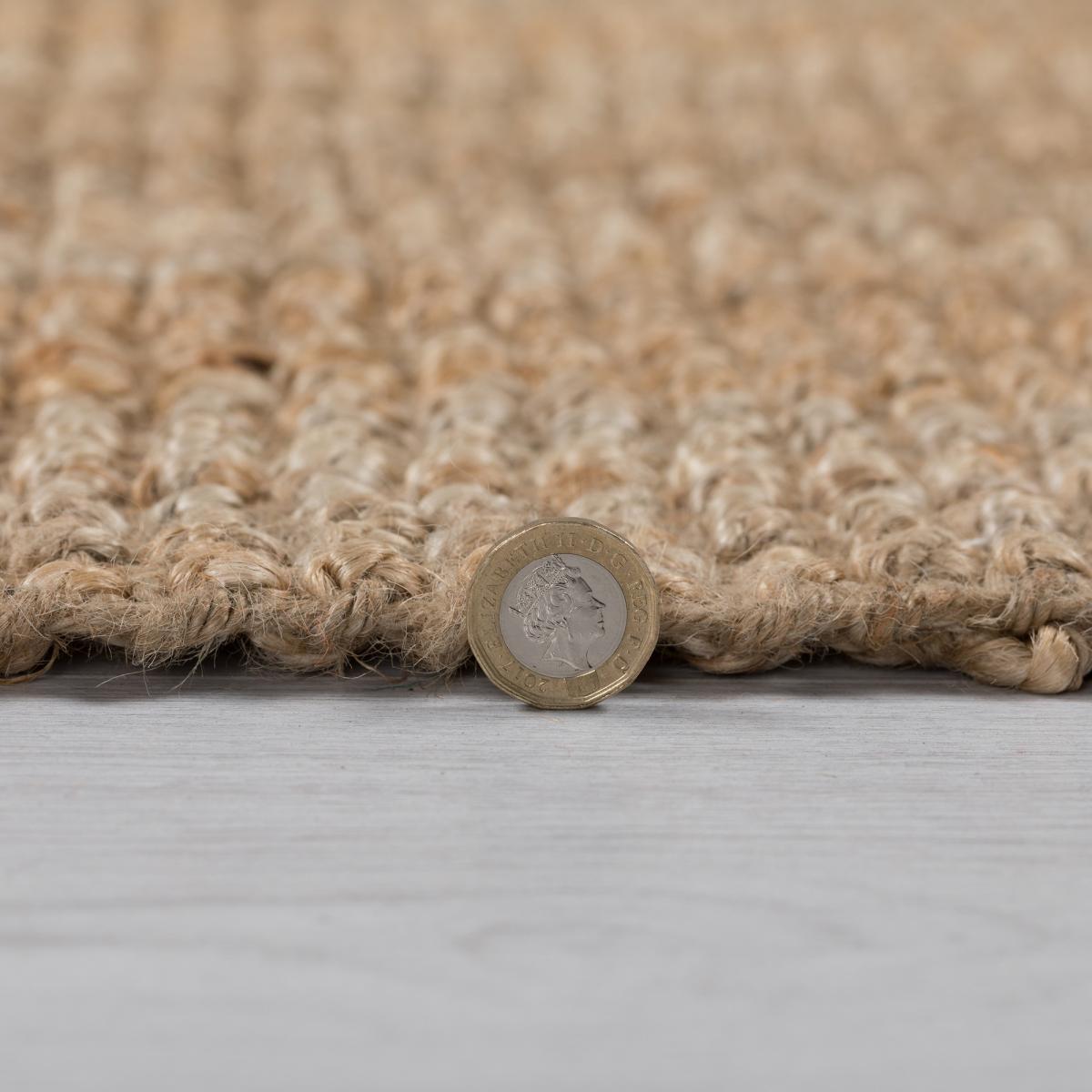 Sarita Jute Boucle Fringe Rugs in Natural – image 2
