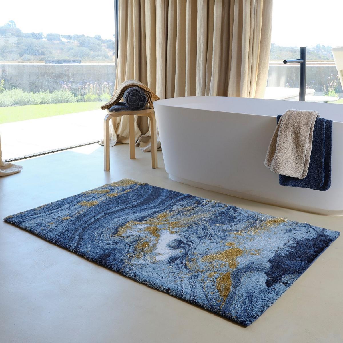 Luxury Midnight Marble 800 Bath Mat by Abyss & Habidecor 80x150cm – image 1
