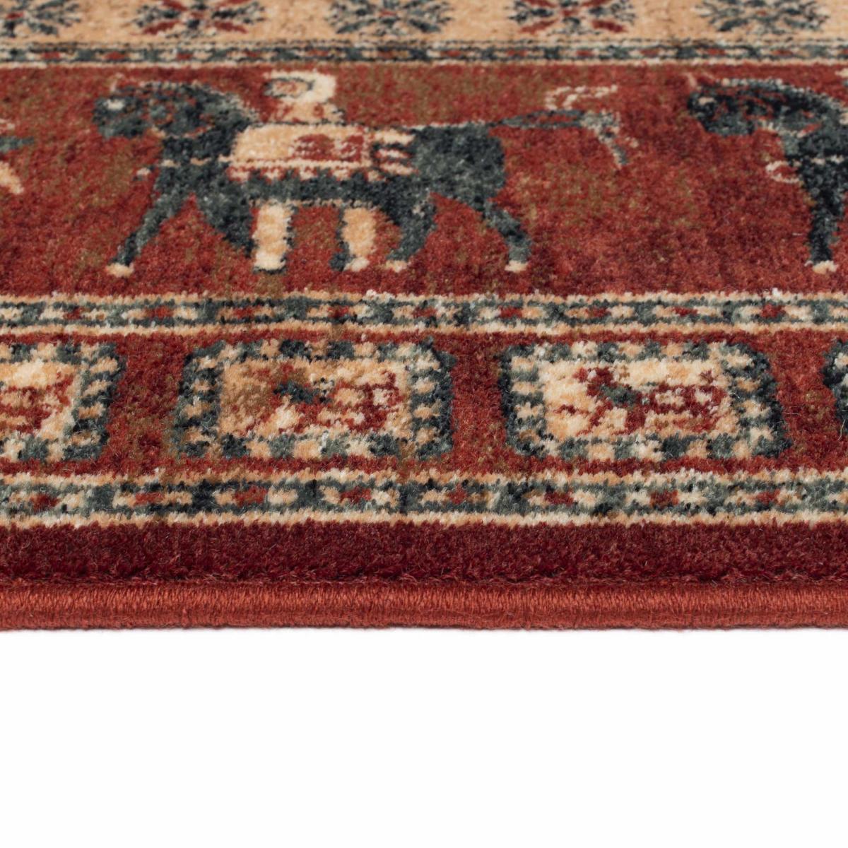 Royal Kashqai Traditional Bordered Wool Rugs in 4301 300 in Brick Red&nbsp;240x340cm – image 2