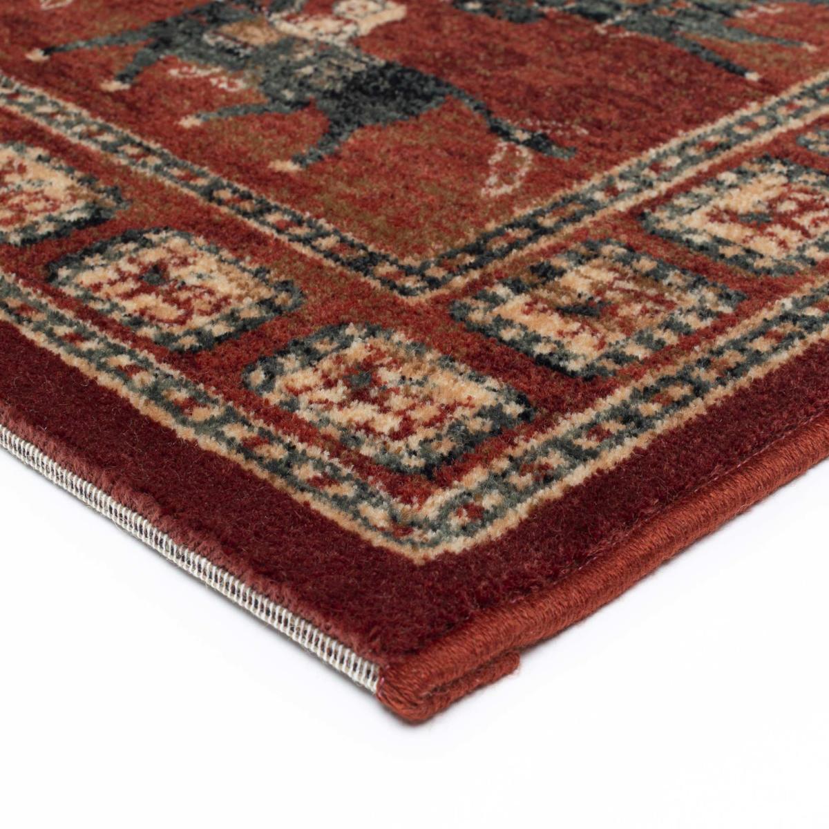 Royal Kashqai Traditional Bordered Wool Rugs in 4301 300 in Brick Red&nbsp;240x340cm – image 4