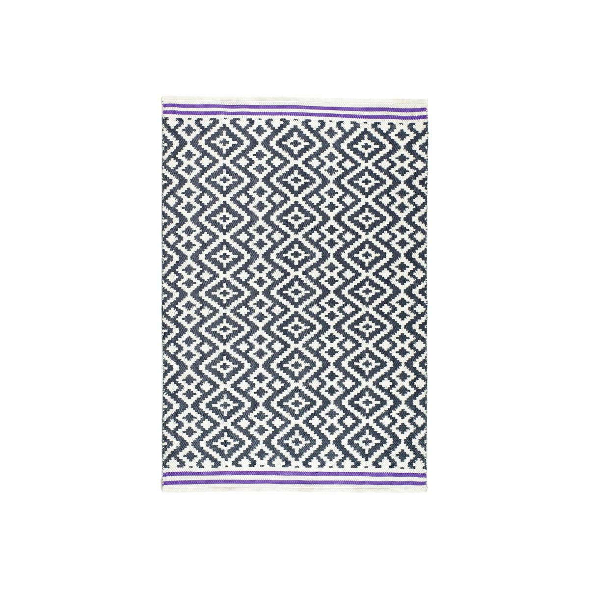 Aztec Geometric Outdoor Rugs in Grey Purple120x170cm – image 1