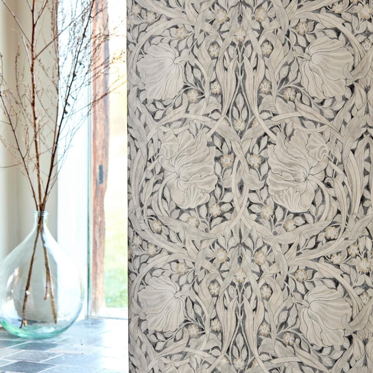 Pure Pimpernel Wallpaper 216539 by Morris & Co in Black Ink Roll – image 2