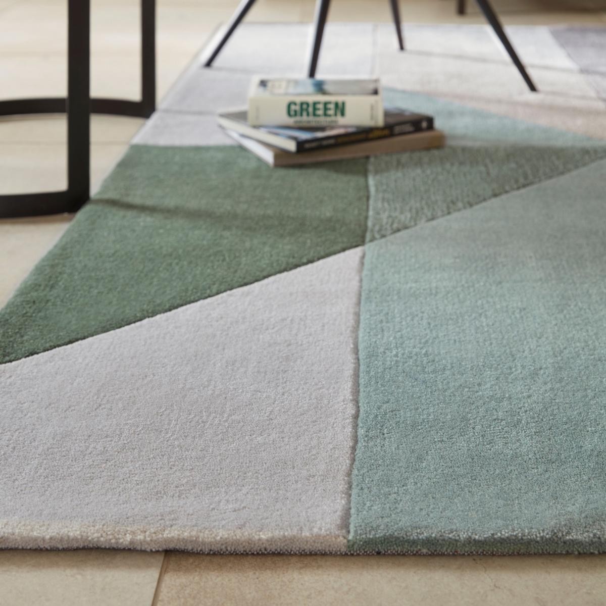 Trio Modern Geometric Triangle Rugs in Multi Earth 120x170cm – image 3