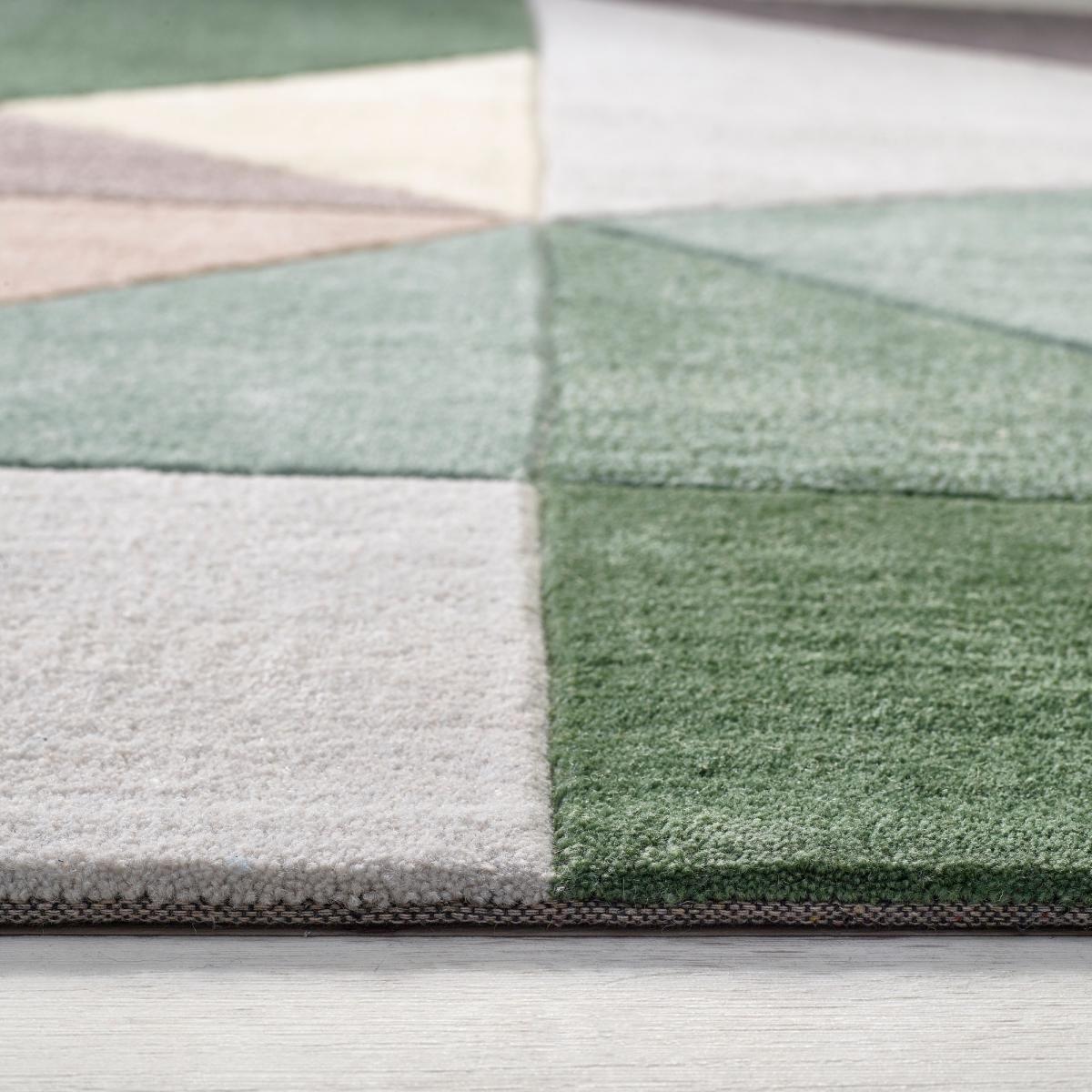 Trio Modern Geometric Triangle Rugs in Multi Earth 120x170cm – image 4