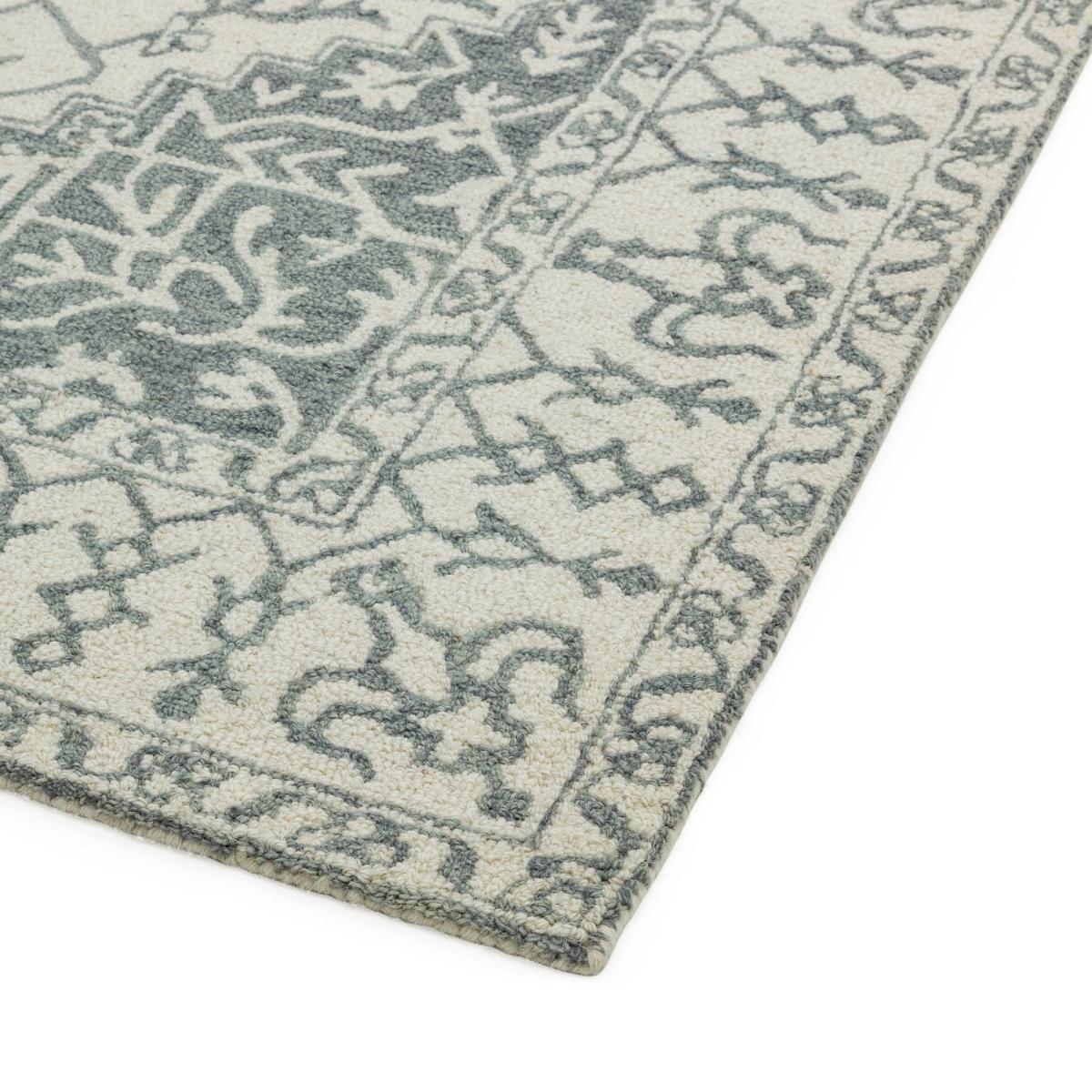 Bronte Traditional Wool Rugs in Silver and Grey 160x230cm – image 3