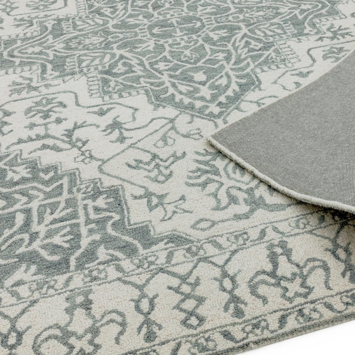 Bronte Traditional Wool Rugs in Silver and Grey 160x230cm – image 4