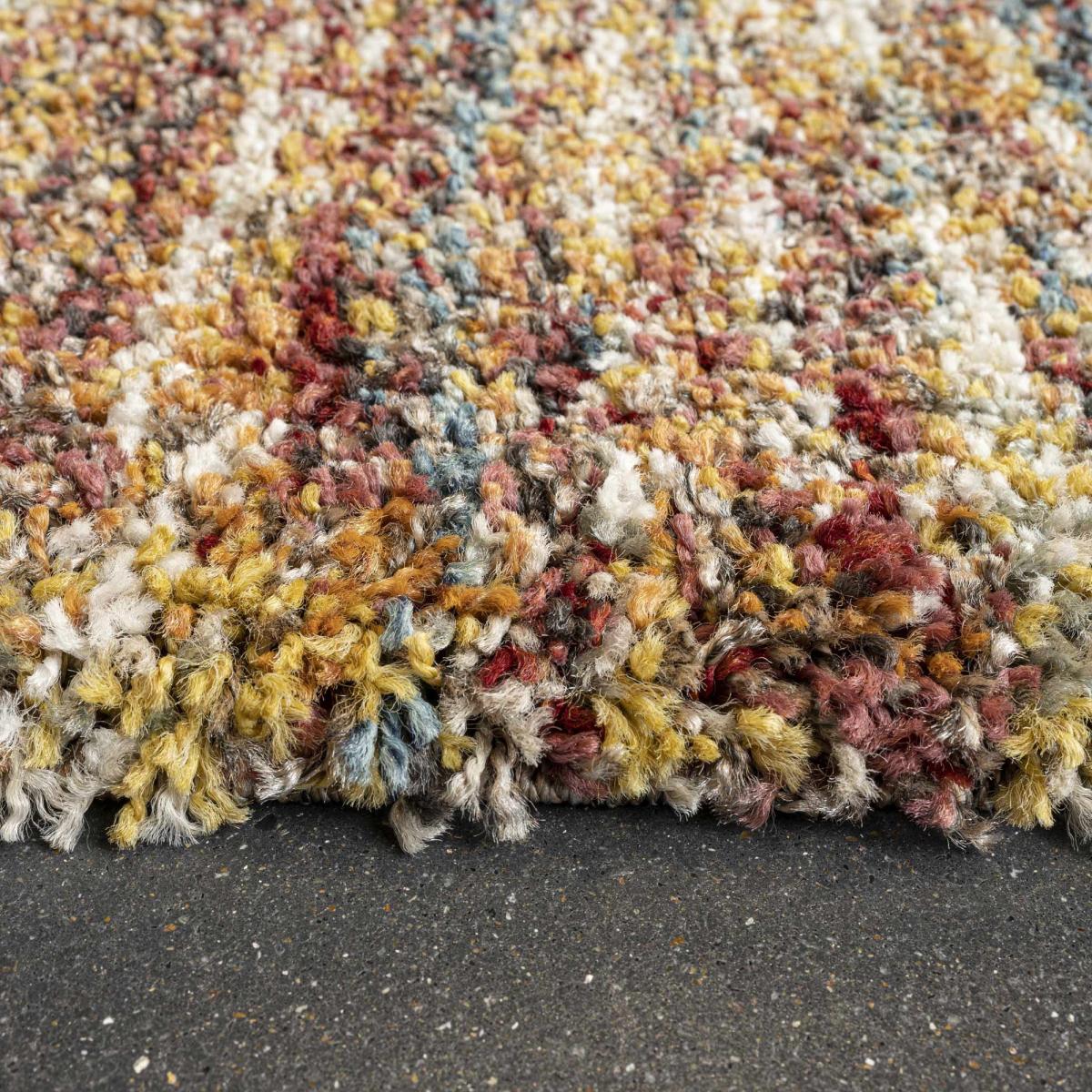 Mehari 23067 2959 Abstract Shaggy Rugs in Rust Multi&nbsp;80x150cm – image 3