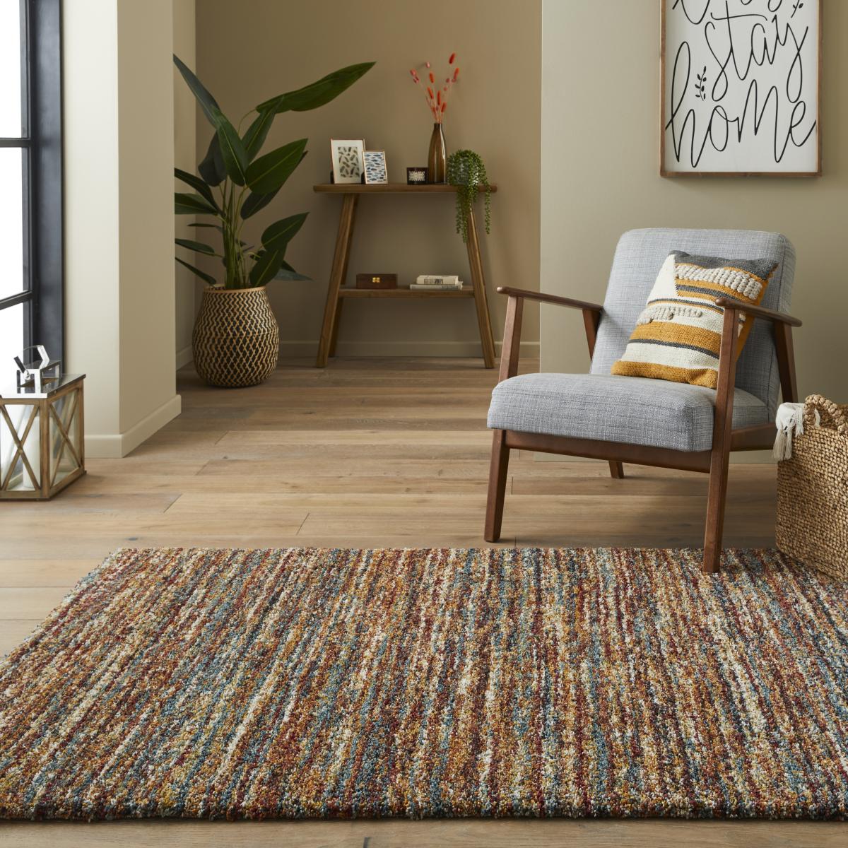Mehari 23067 2959 Abstract Shaggy Rugs in Rust Multi&nbsp;80x150cm – image 5