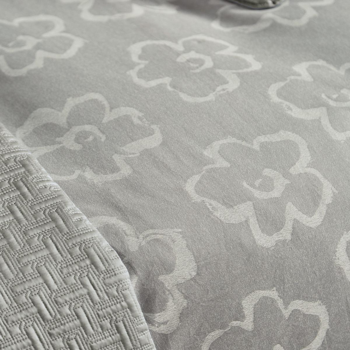 Magnolia Jaquard Floral Bedding Duvet Cover and Pillowcase by Ted Baker in Silver Grey 74x48cm – image 5