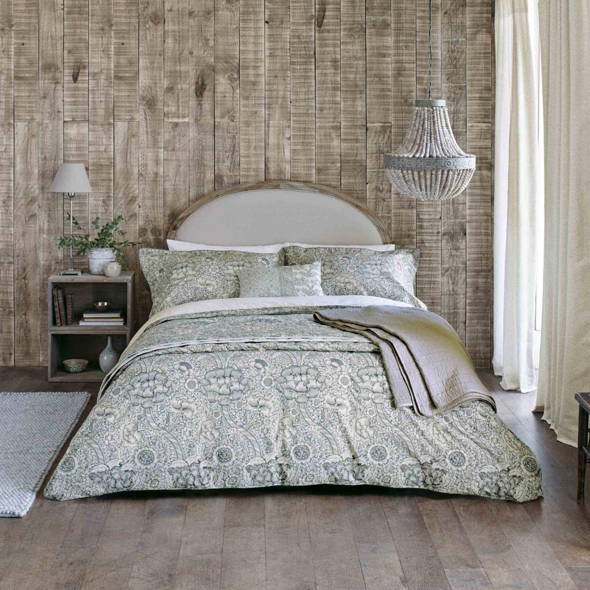Wandle Bedding Duvet Cover and Pillowcase By Morris & Co in Grey&nbsp;74x48cm – image 2