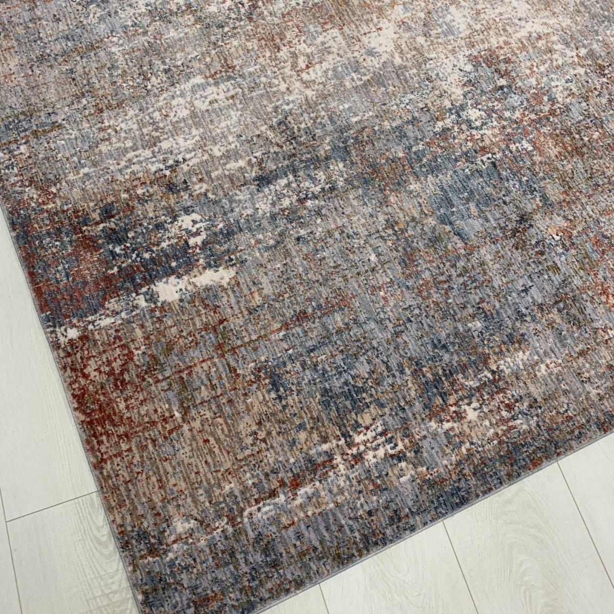 Anatolia Tiger Lily Distressed Abstract Rugs in Rust Cream 230x160cm – image 3