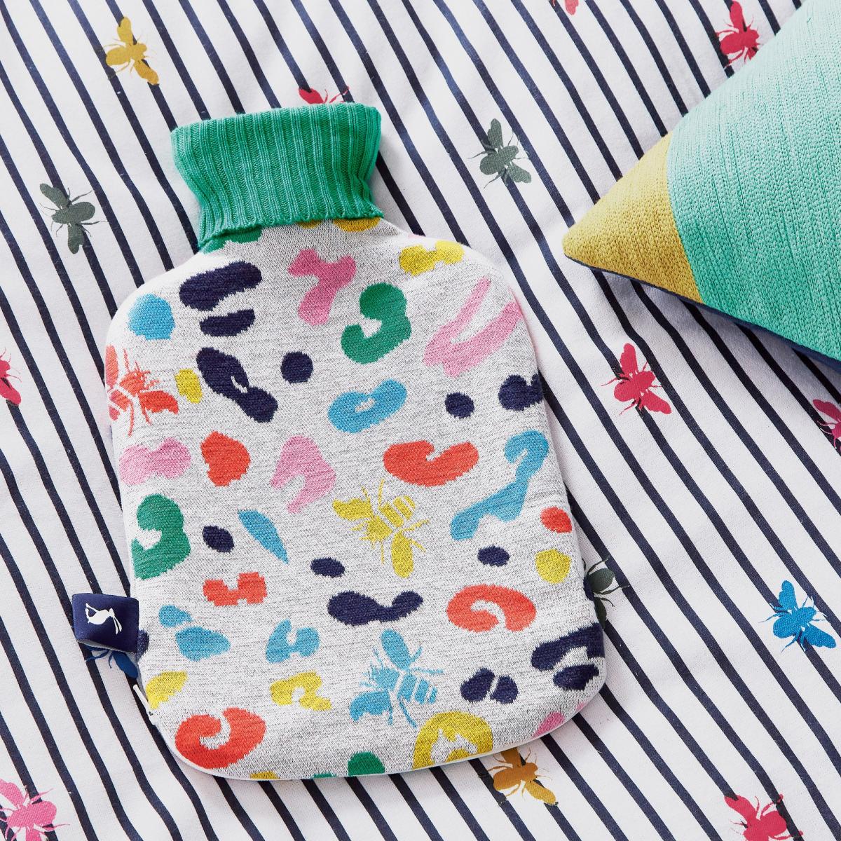 Leopard Bee Hot Water Bottle and Cover by Joules in Multi 2 – image 1