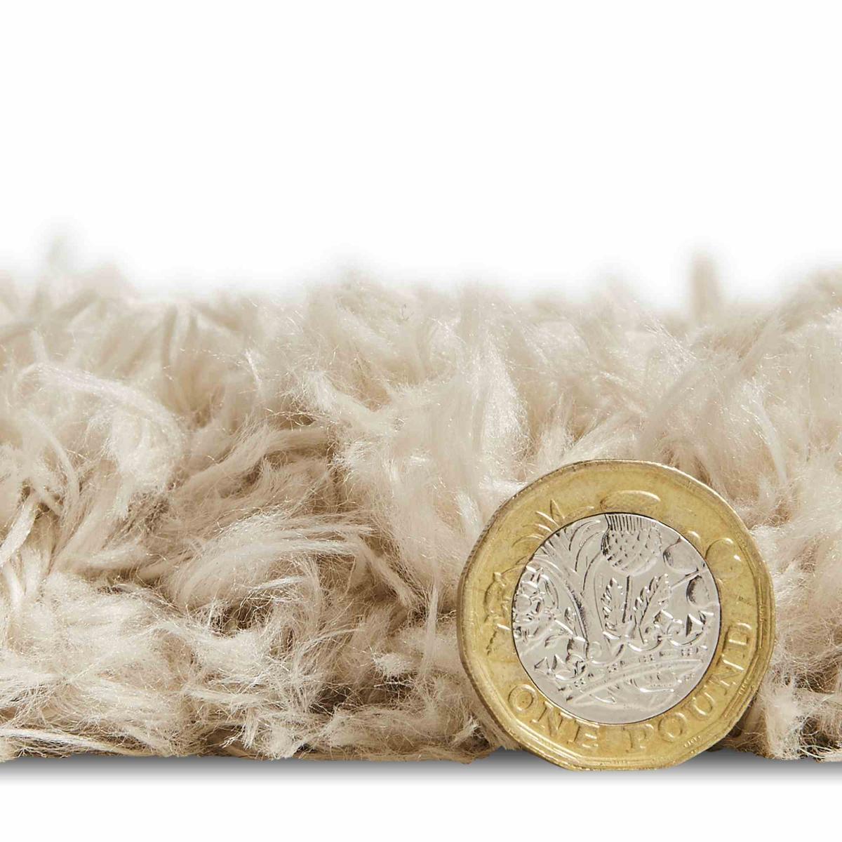 Solace 0961 Modern Plain Shaggy Rugs in Beige120X170cm – image 3