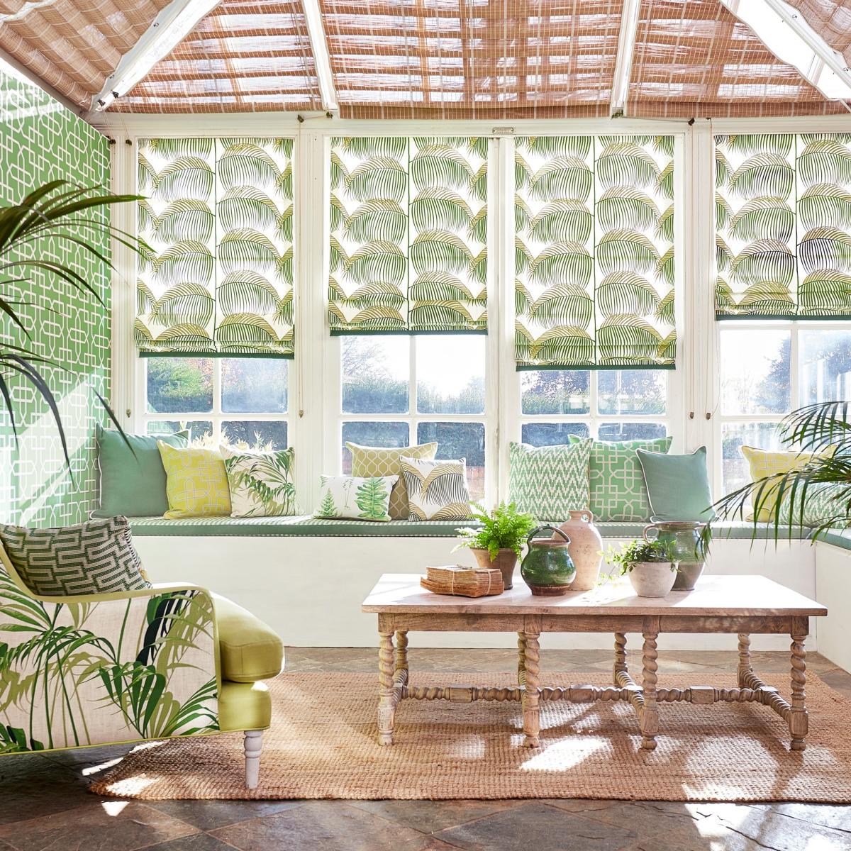 Hampton Trellis Wallpaper 216660 by Sanderson in Botanical Green&nbsp;Roll – image 2