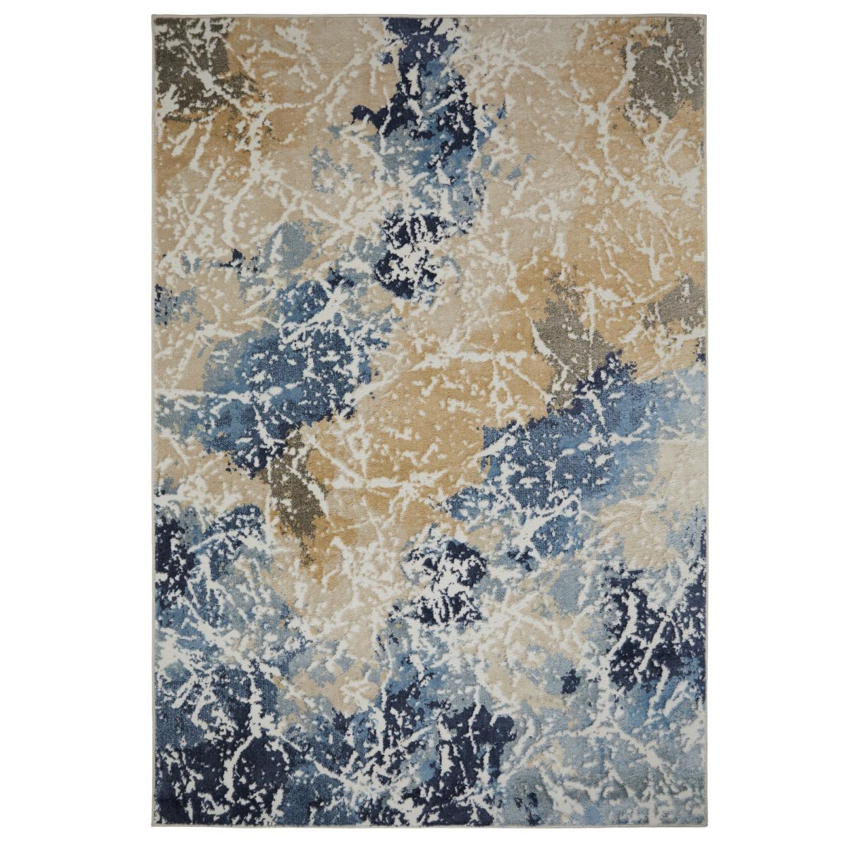 Zoe 2060 J Rugs in Abstract Distressed Blue Multi 120x170cm – image 5